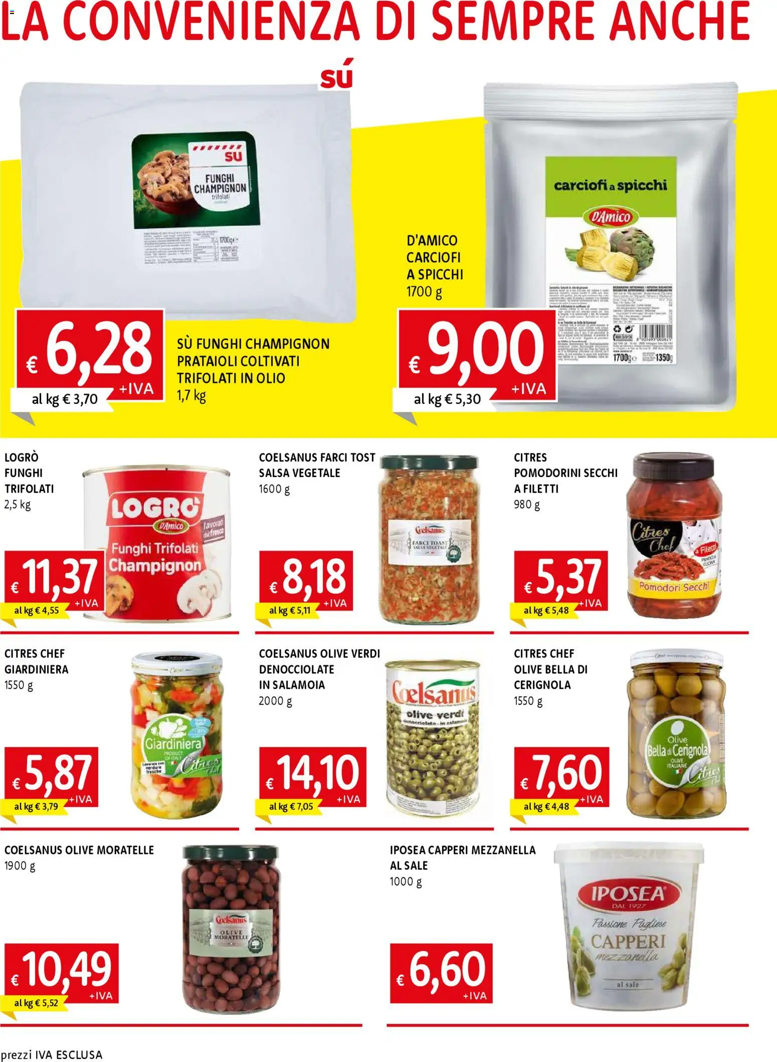 Volantino Galassia del 24.11.2025 | Pagina: 4 | Prodotti: Pomodorini, Salsa, Olio, Carciofi