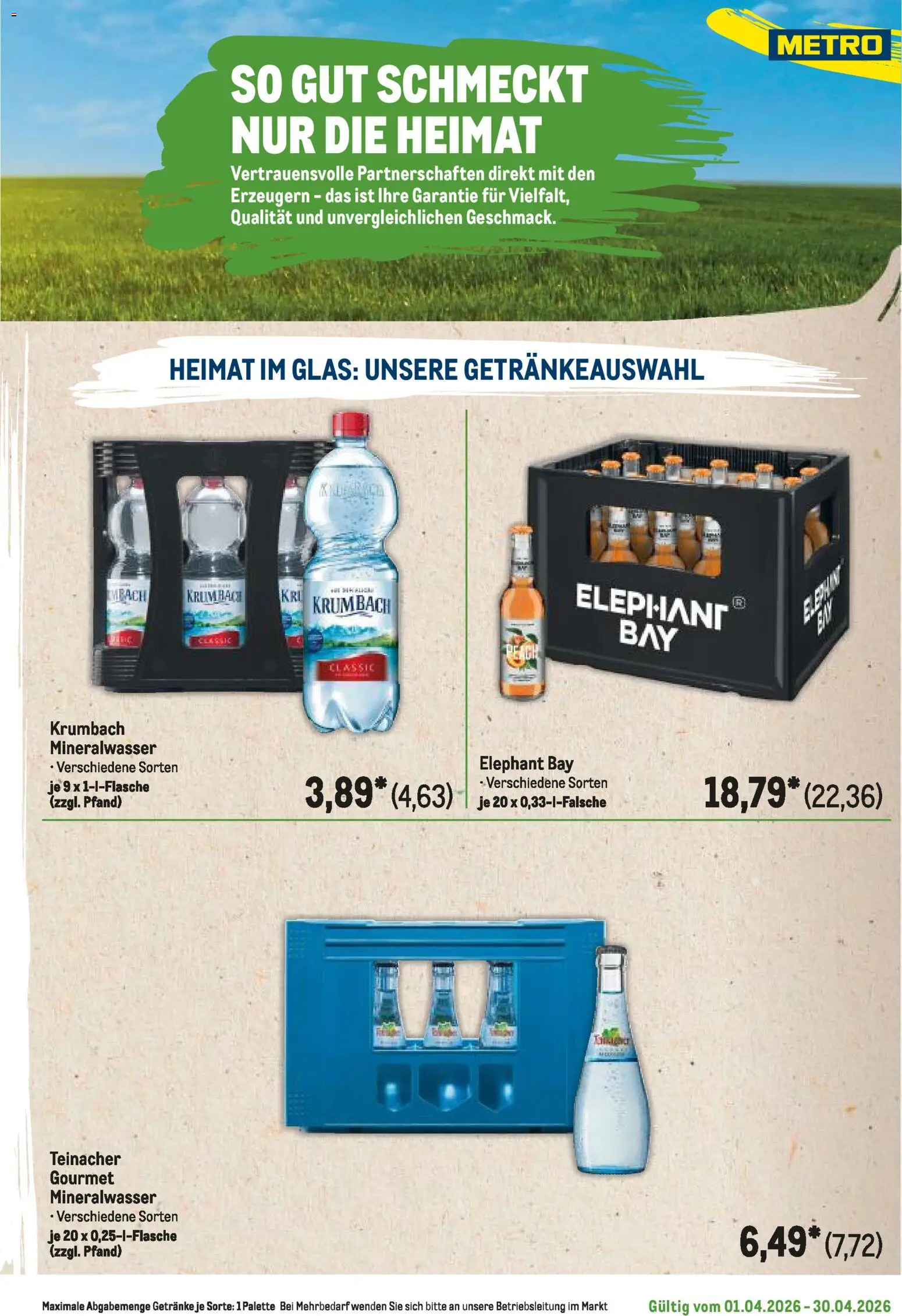 Metro Regionaler Flyer – gültig ab 01.04.2026 | Seite: 105 | Produkte: Mineralwasser