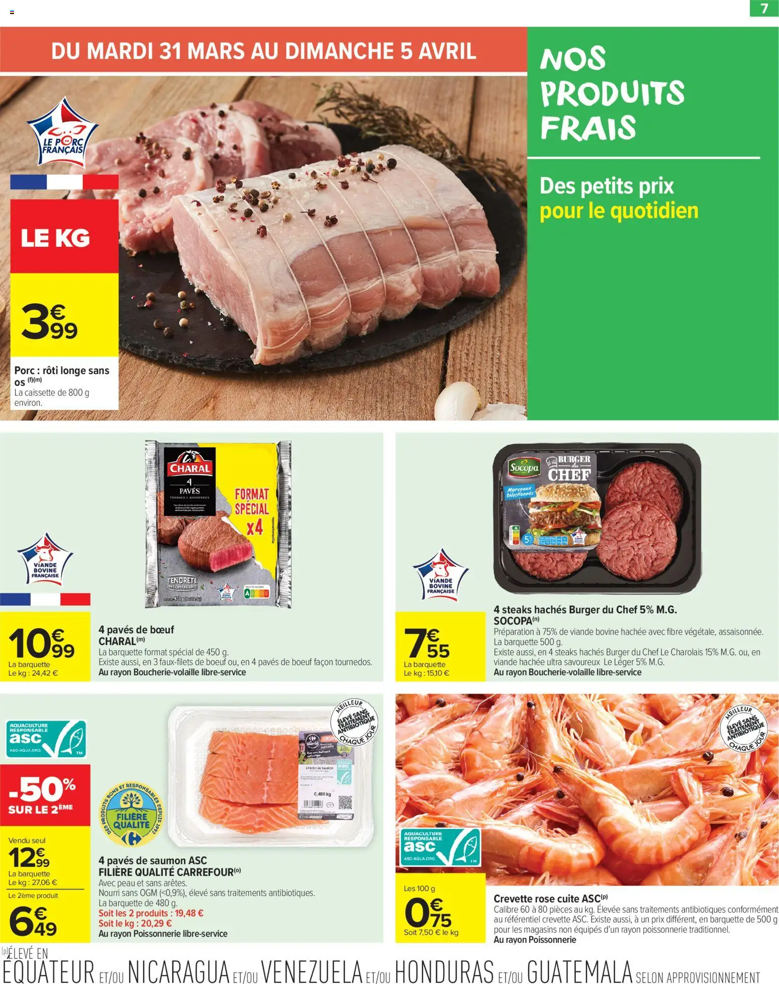 {H1} | Page: 9 | Produits: Crevette, Poissonnerie, Viande hachée, Viande bovine
