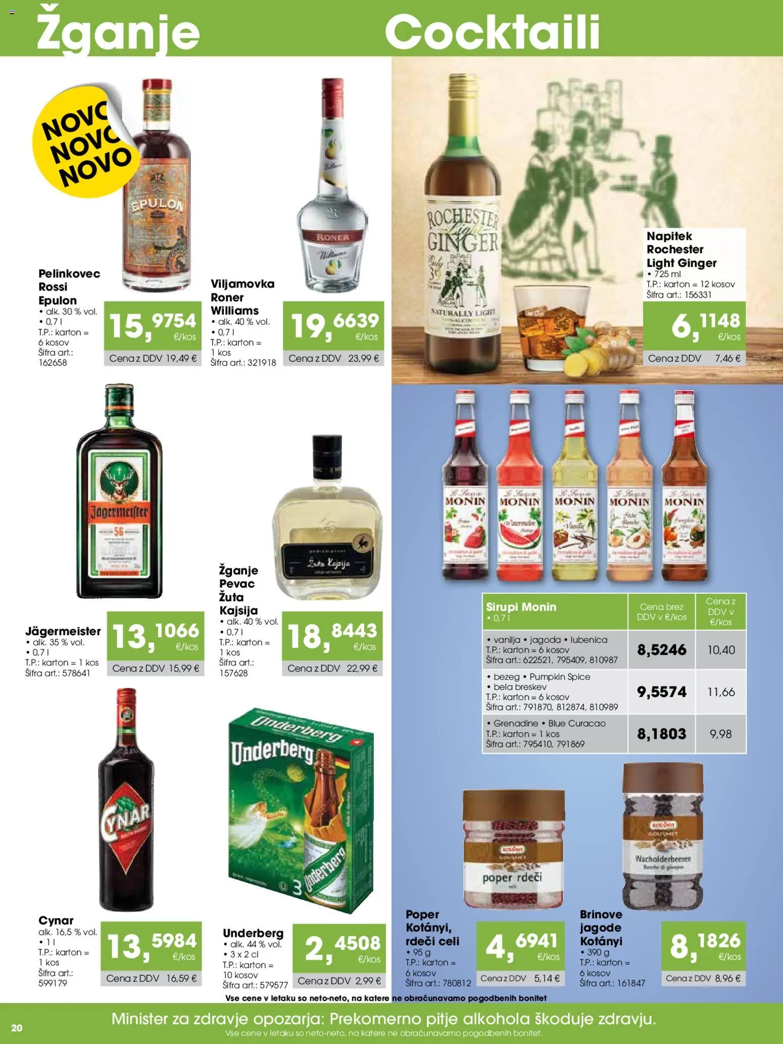 Novi Tuš katalog ponudbe – veljaven od 07.03.2026 | Stran: 20 | Izdelki: Lubenica, Kos, Poper, Breskev