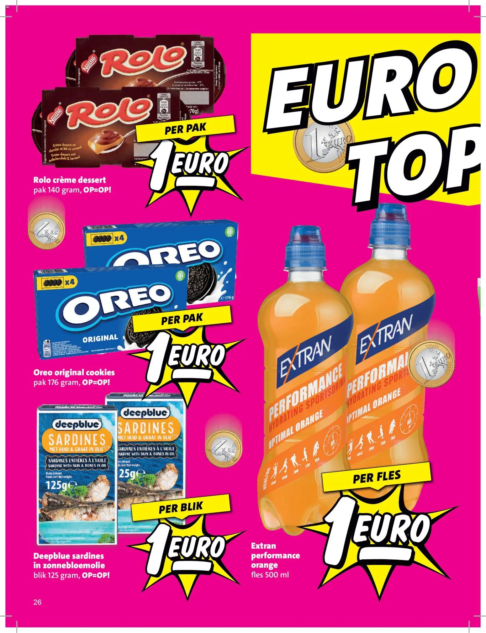 {H1} | Pagina: 26 | Producten: Olie, Fles, Oreo, Crème