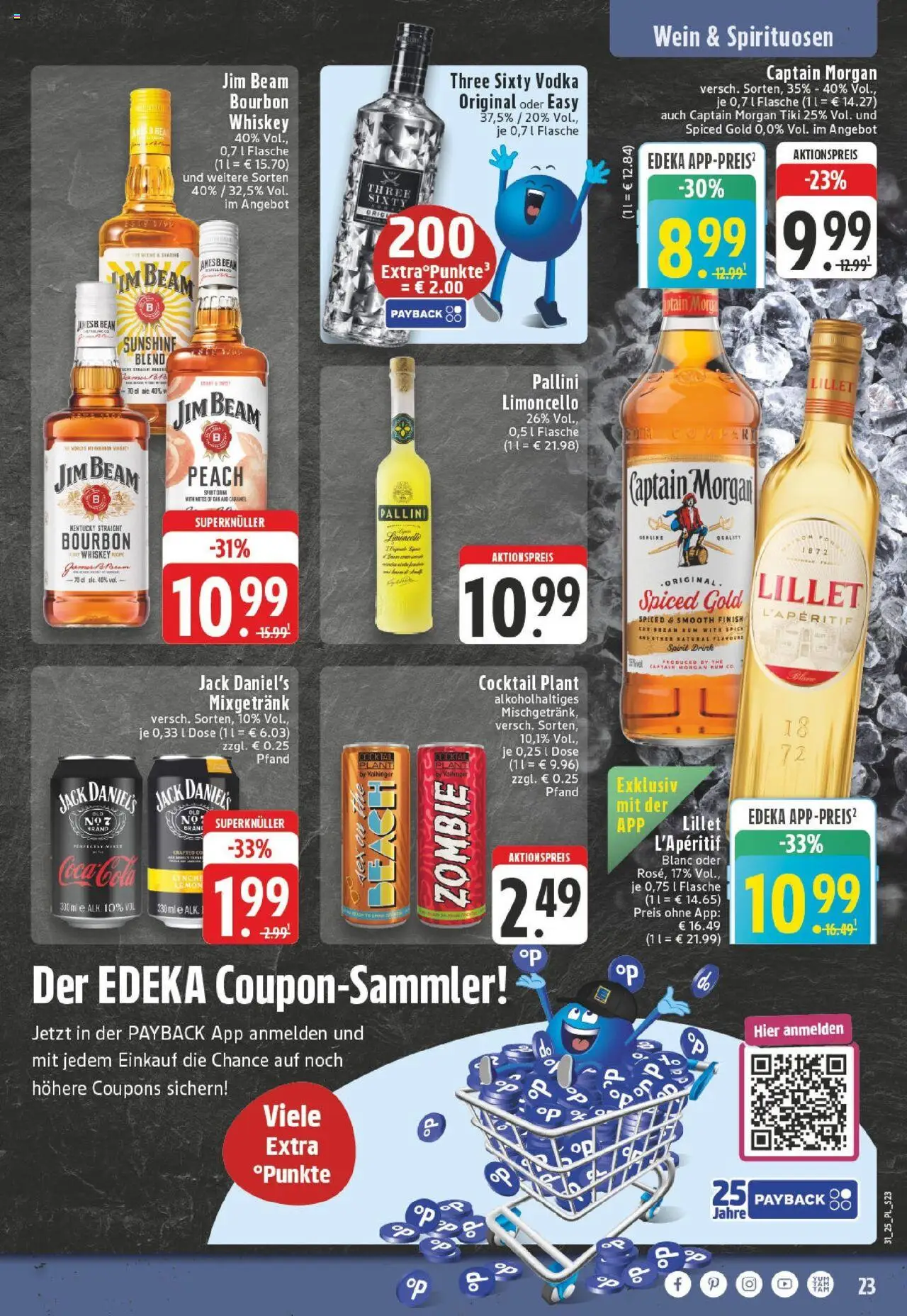 Edeka prospekt Düsseldorf	 - gültig ab dem 27.07.2025 | Seite: 23 | Produkte: Rum, Jack Daniel's, Vodka, Whiskey