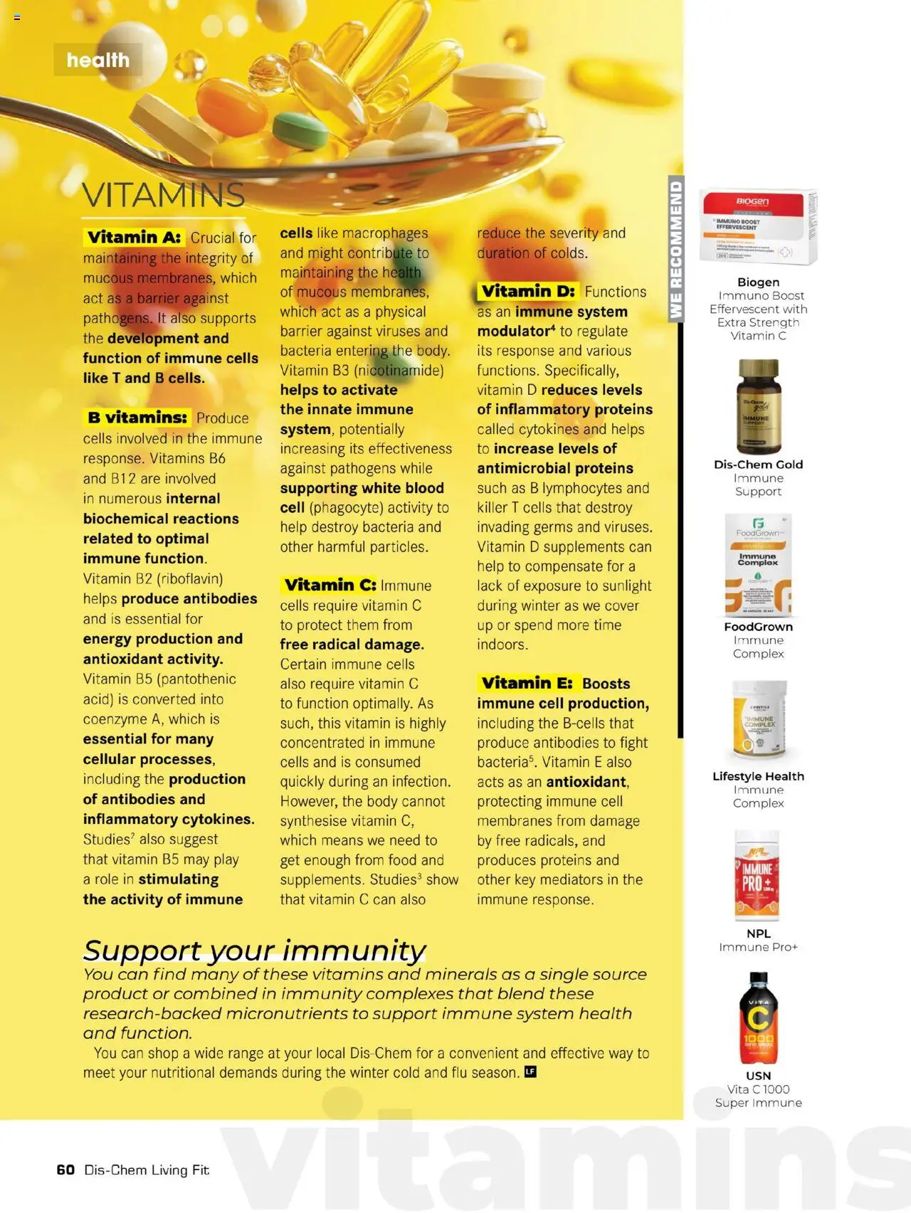 Dis-Chem Living Fit │ valid from 01.05.2025 | Page: 62 | Products: Cover, Vitamins, Supplements