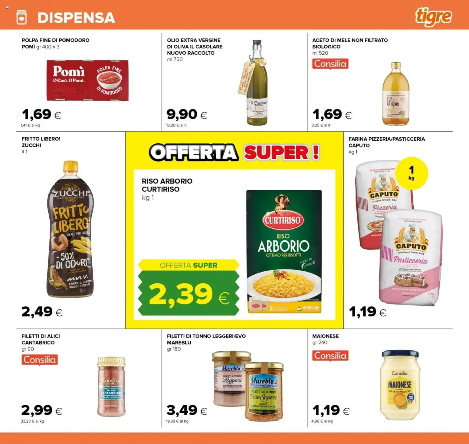 Volantino Tigre del 06.11.2025 | Pagina: 23 | Prodotti: Maionese, Olio, Tonno, Aceto