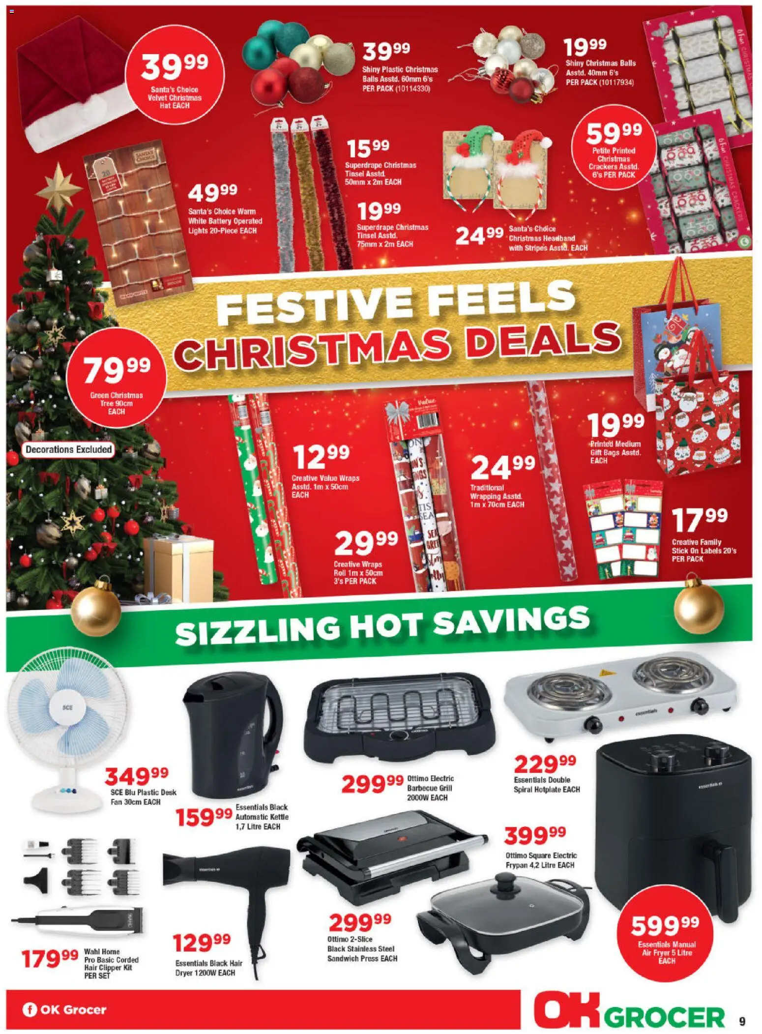 New OK Foods catalogue – valid from 10.12.2025 | Page: 9 | Products: Hat, Dryer, Kettle, Fan