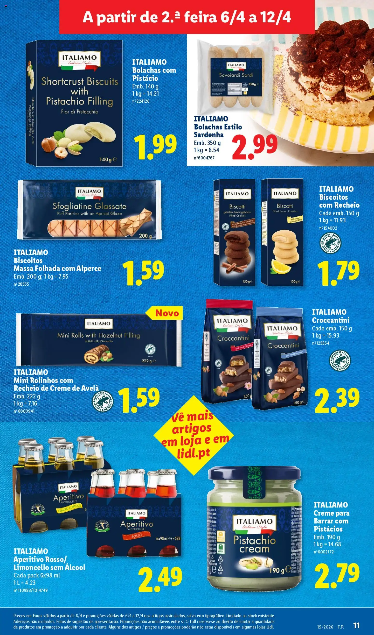 Lidl folheto │ válido de 06.04.2026 | Página: 11 | Produtos: Massa folhada, Chocolate, Massa, Creme
