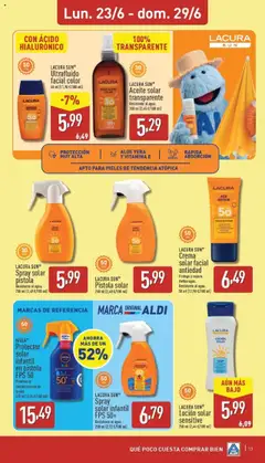 Aldi folleto Península │ válido desde el 23.06.2025 | Página: 13 | Productos: Protector solar, Spray solar infantil, Aceite, Crema