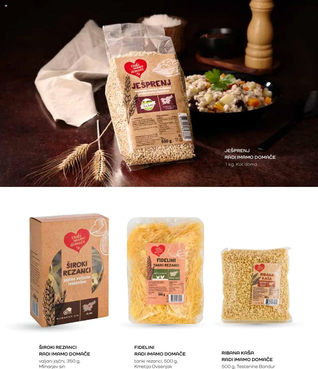 Novi Mercator katalog ponudbe – veljaven od 07.03.2024 | Stran: 24 | Izdelki: Rezanci, Testenine