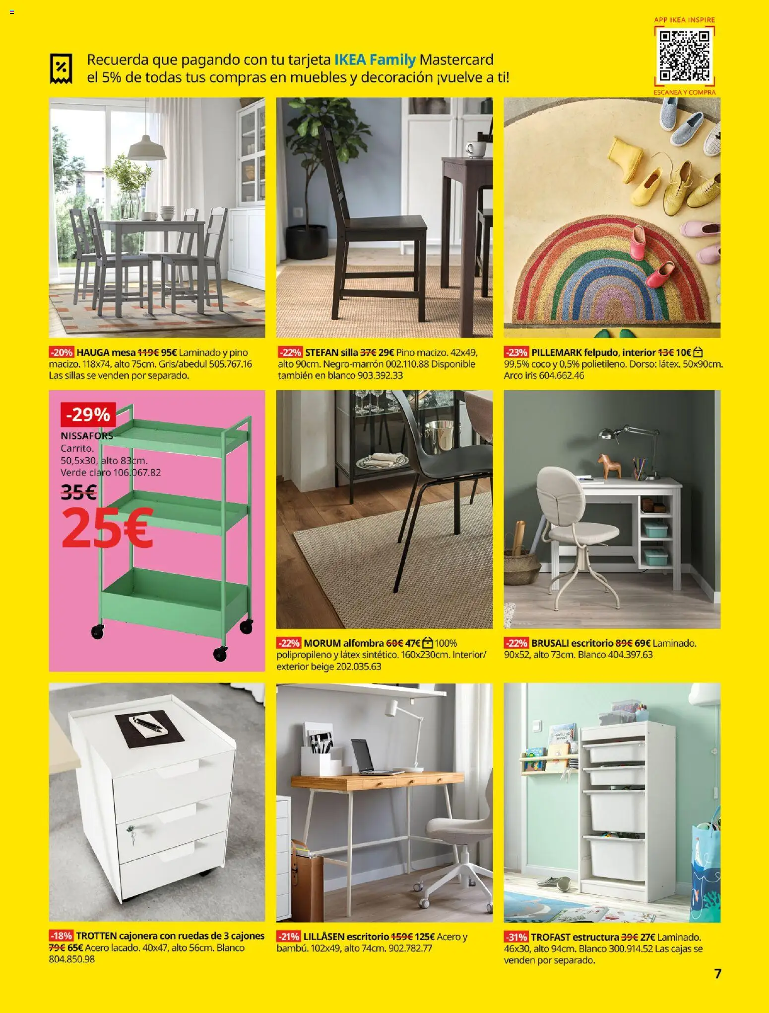 Catálogo IKEA Festival │ válido desde el 07.01.2026 | Página: 7 | Productos: Cajonera, Mesa, Silla, Alfombra