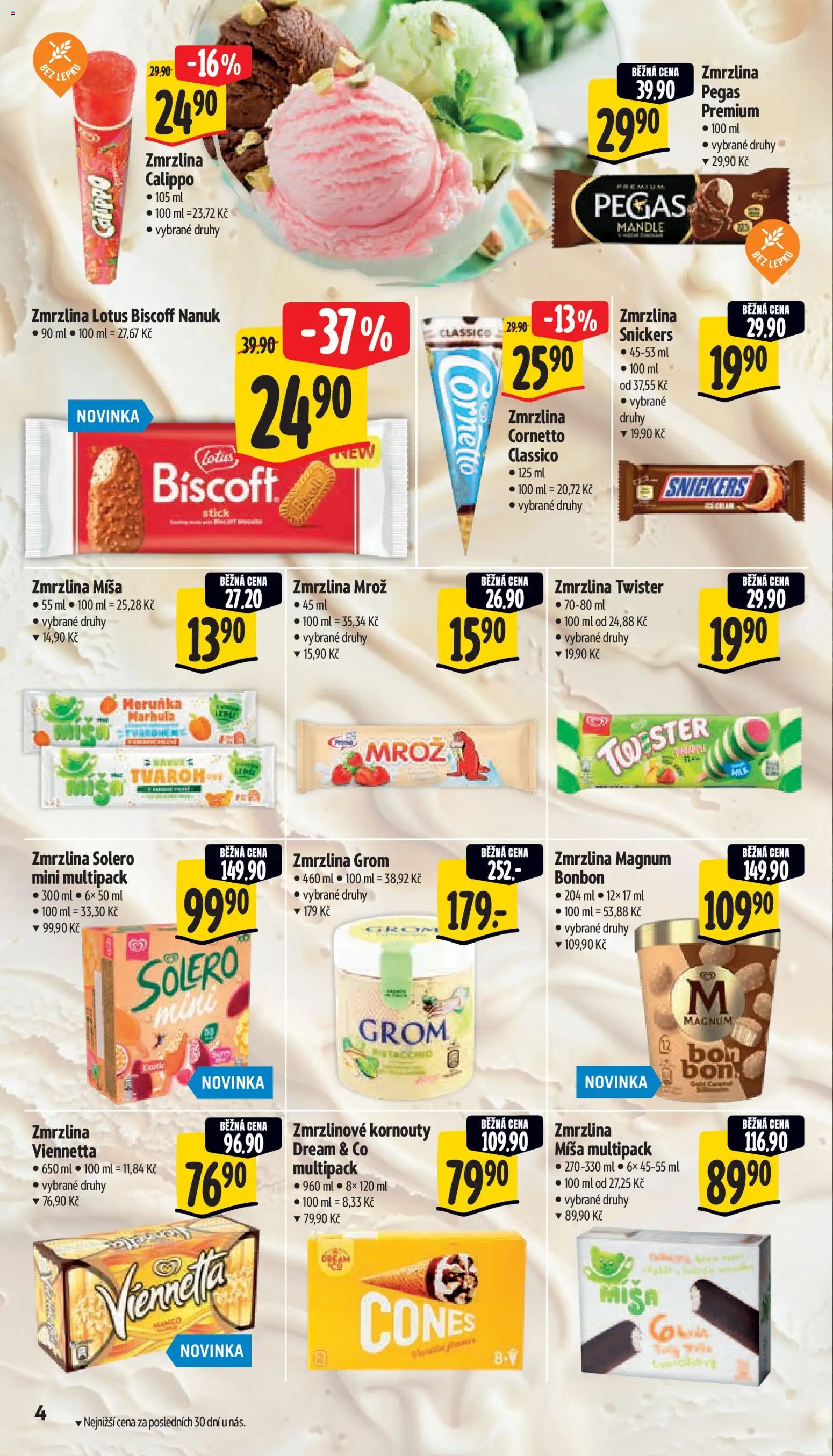 Albert leták - Supermarket od 15.04.2026 | Strana: 10 | Produkty: Viennetta, Zmrzlina, Magnum, Mandle