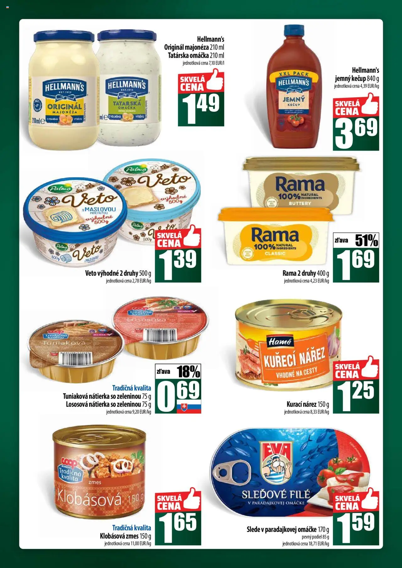 COOP Jednota široká ponuka │ platný od 31.07.2025 | Strana: 30 | Produkty: Kečup, Tatárska omáčka, Omáčka, Rama
