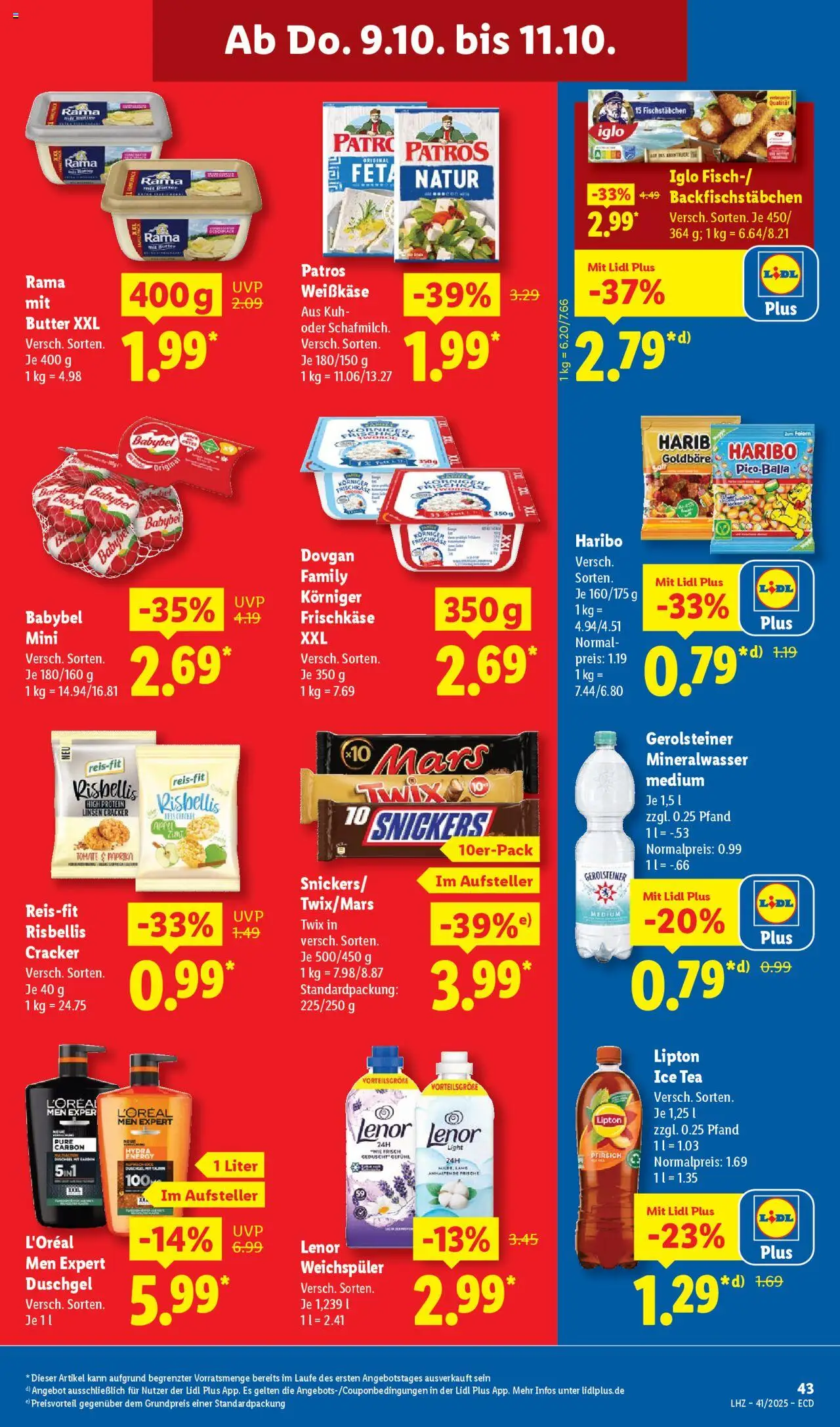 Lidl Prospekt 	 – gültig ab 06.10.2025 | Seite: 59 | Produkte: Lenor, Rama, Snickers, Gerolsteiner