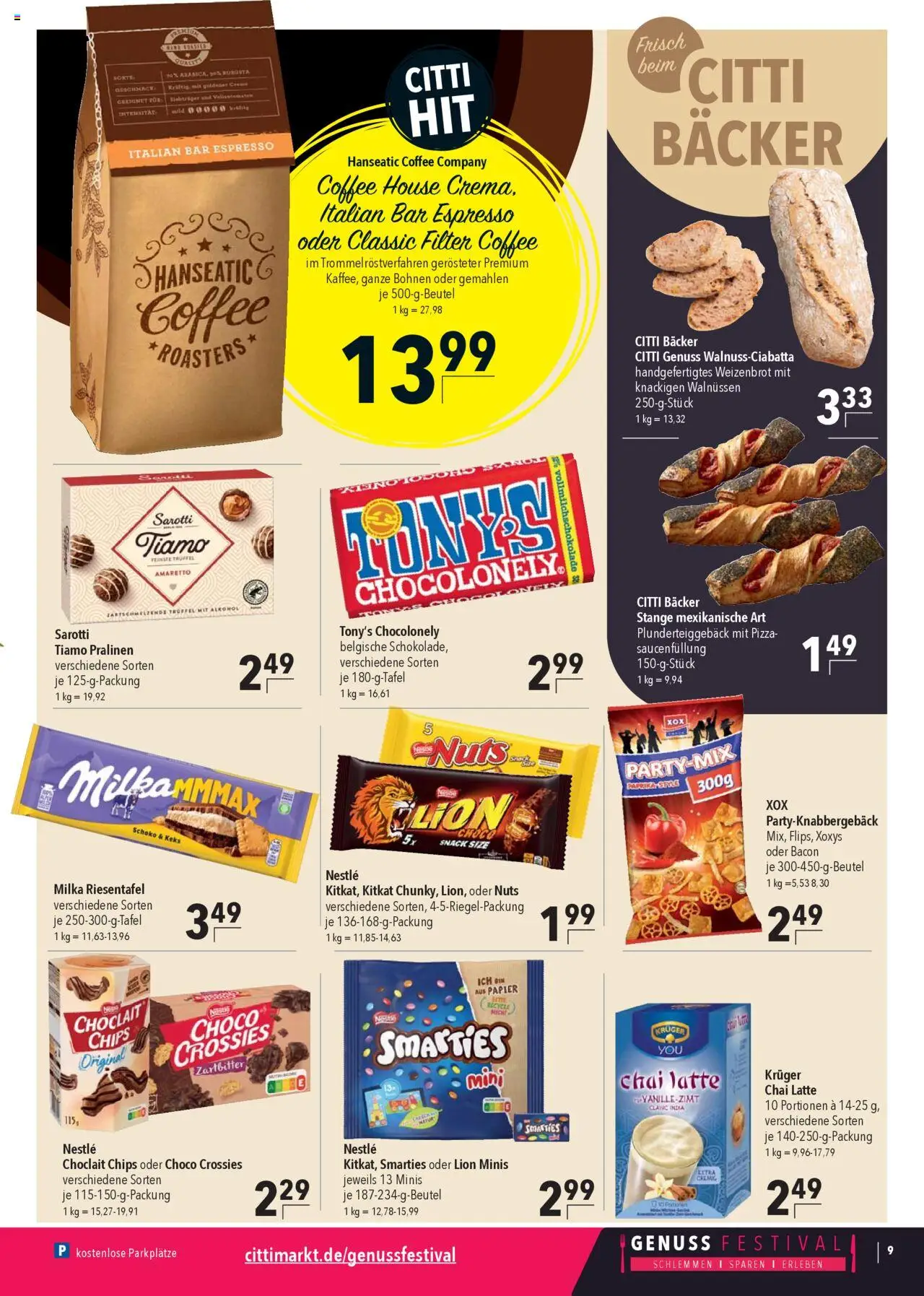 CITTI Markt Prospekt 	 – gültig ab 17.09.2025 | Seite: 9 | Produkte: Smarties, Milka, Creme, Chips