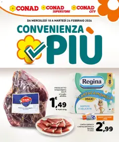 Anteprima del volantino Conad Convenienza Più Campania catalogo valido a partire dal 18.02.2026