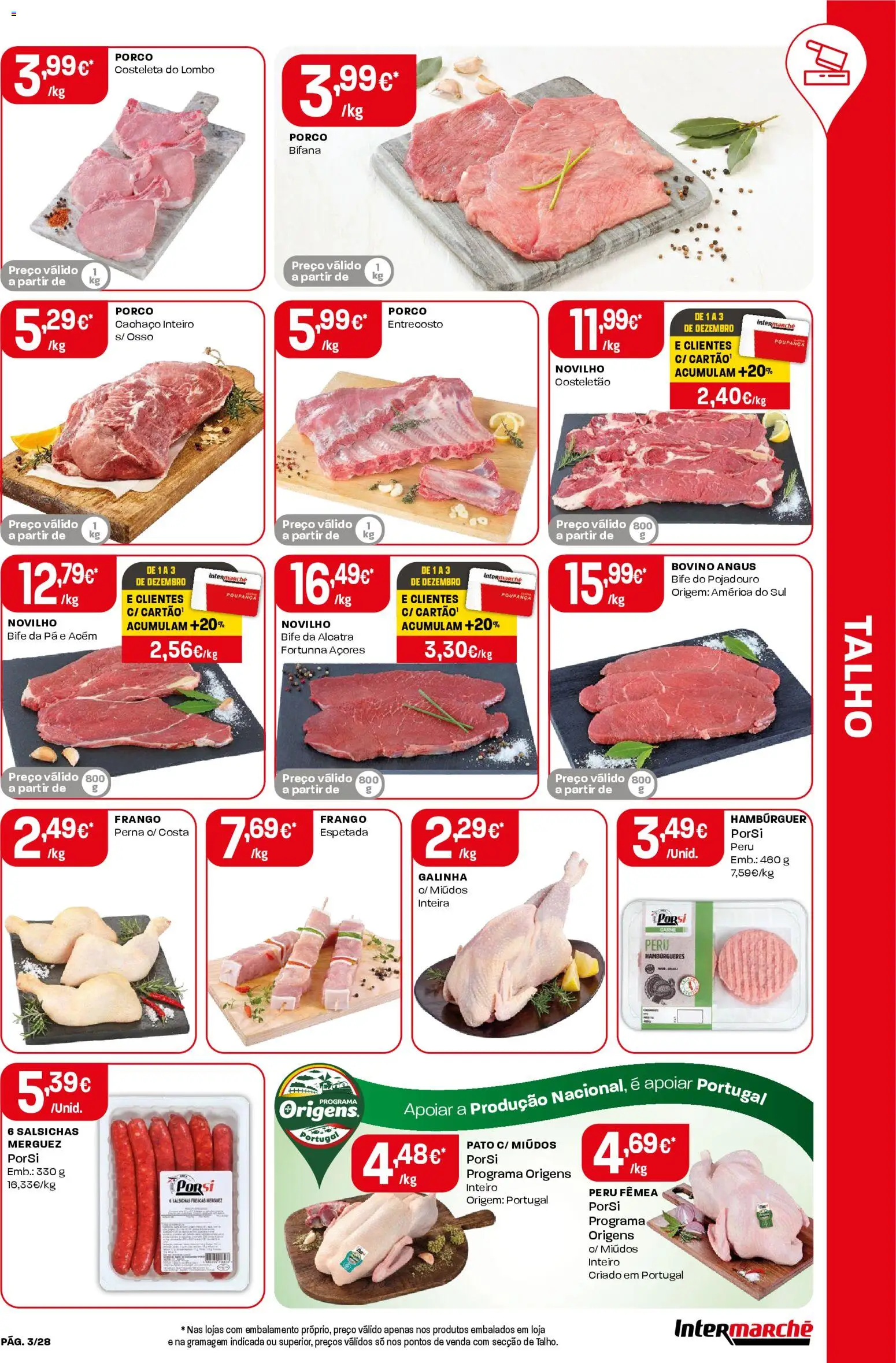 Intermarché Black Friday │ válido de 27.11.2025 | Página: 3 | Produtos: Frango, Peru, Lombo, Pá