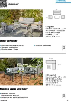 Jumbo Aktionen Gartenmöbelbroschüre 2025 ab 21.02.2025 | Seite: 21 | Produkte: Couchtisch, Gartenmöbel