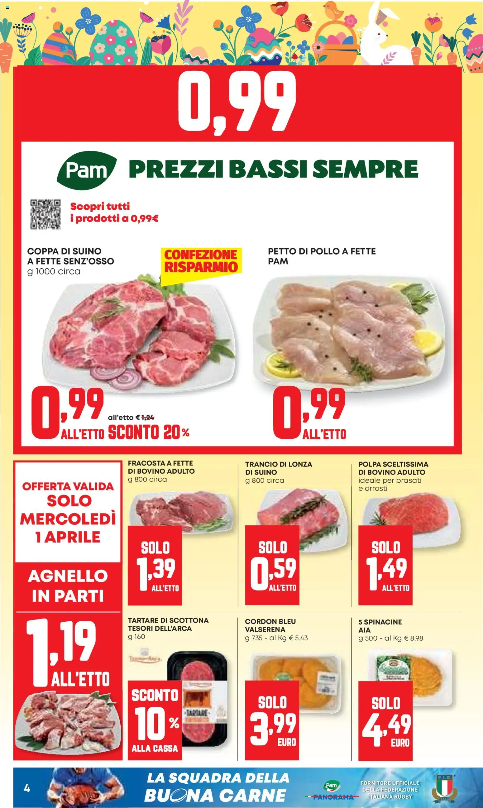 Volantino Panorama del 26.03.2026 | Pagina: 4 | Prodotti: Bovino, Petto di Pollo, Pollo, Suino