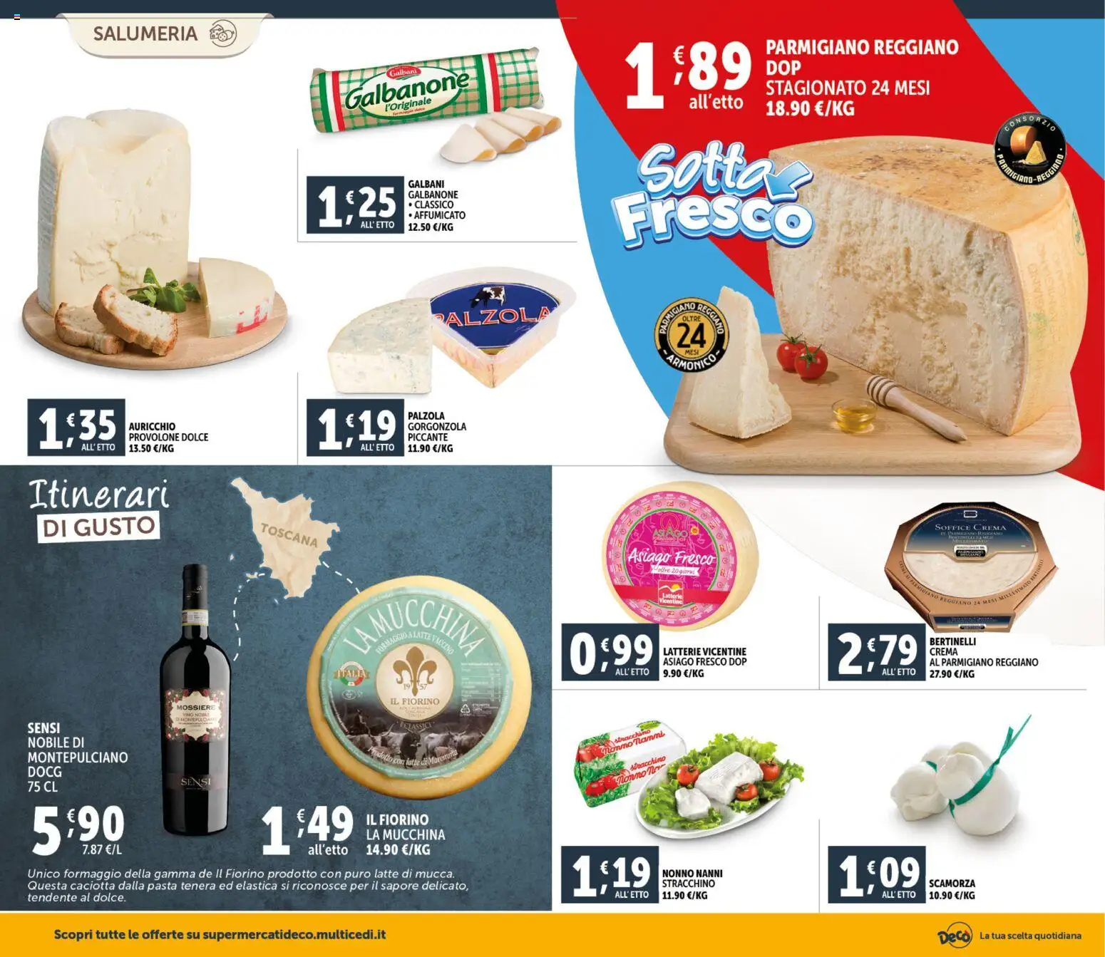 Volantino Decò del 23.02.2026 | Pagina: 2 | Prodotti: Provolone, Crema, Vino, Gorgonzola