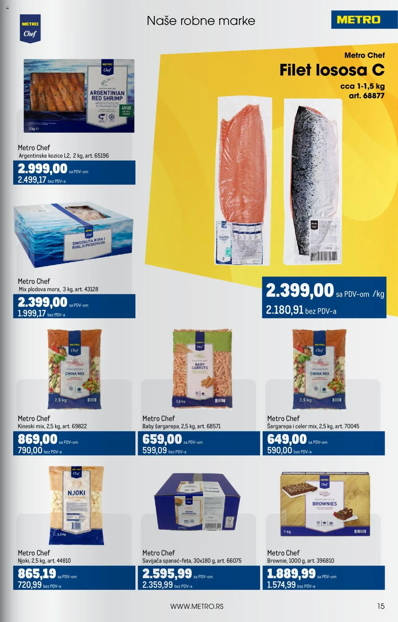 Metro katalog - važi od 01.08.2025 | Strana: 15 | Proizvode: Šal, Šargarepa, Celer, Riba