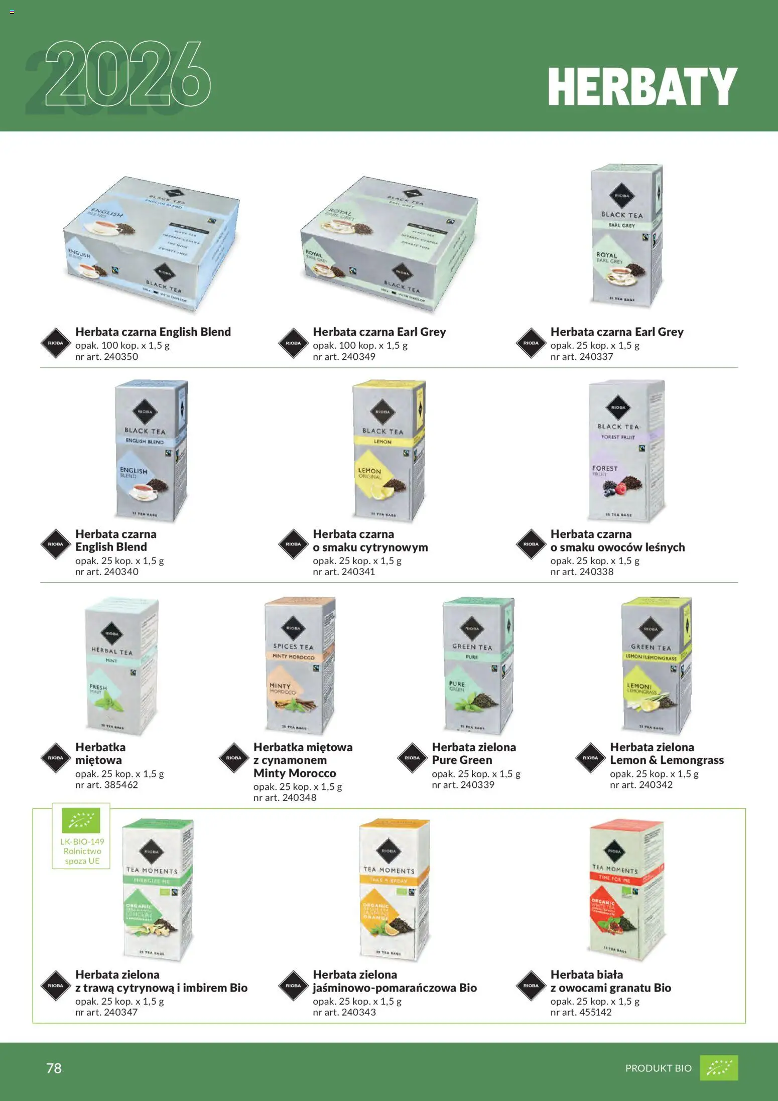 Makro gazetka - Produktów marek własnych dla profesjonalnej Gastronomii od 01.03.2026 | Strona: 78 | Produkty: Herbata