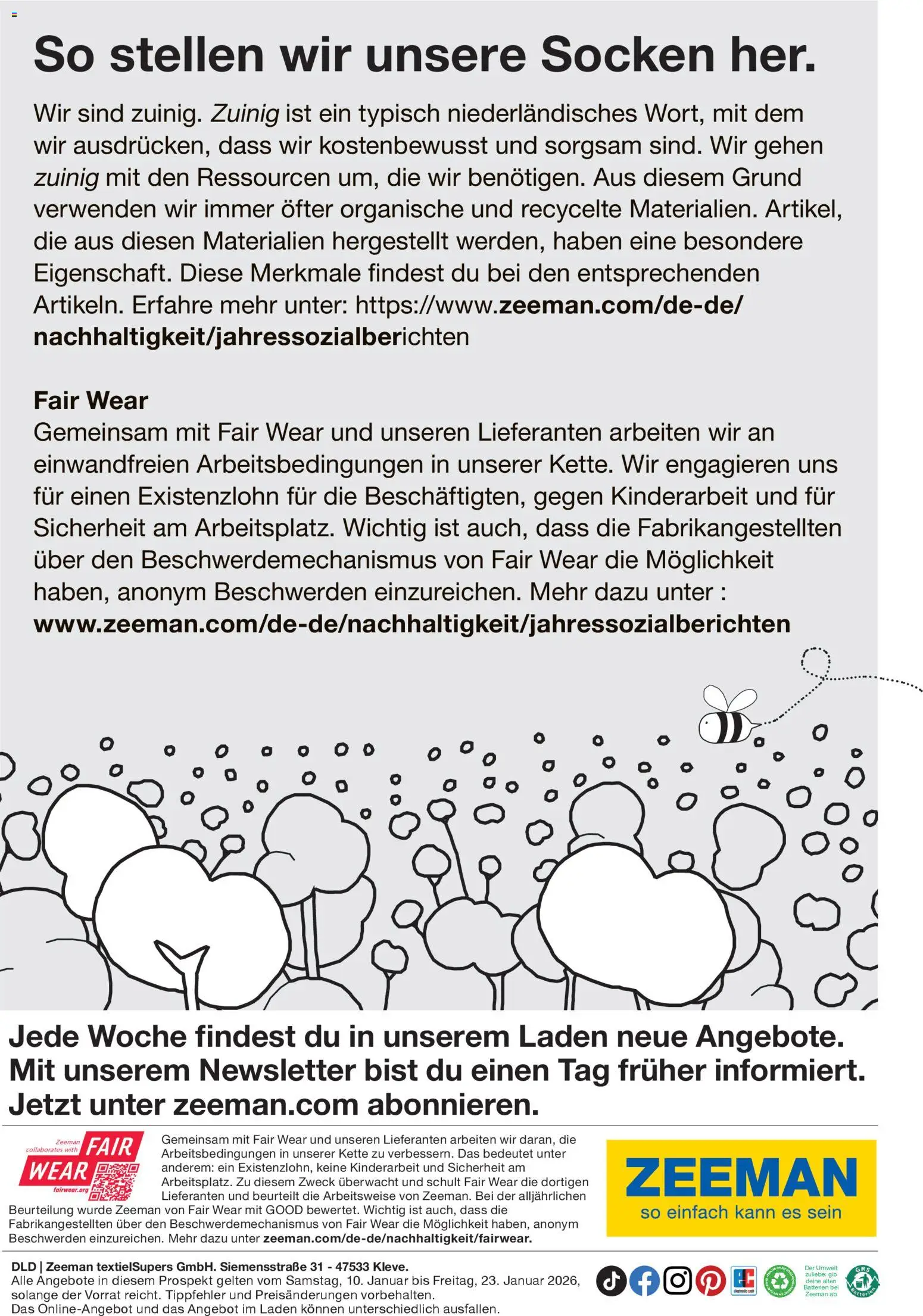 Zeeman Prospekt 	 – gültig ab 10.01.2026 | Seite: 33 | Produkte: Batterien, Socken
