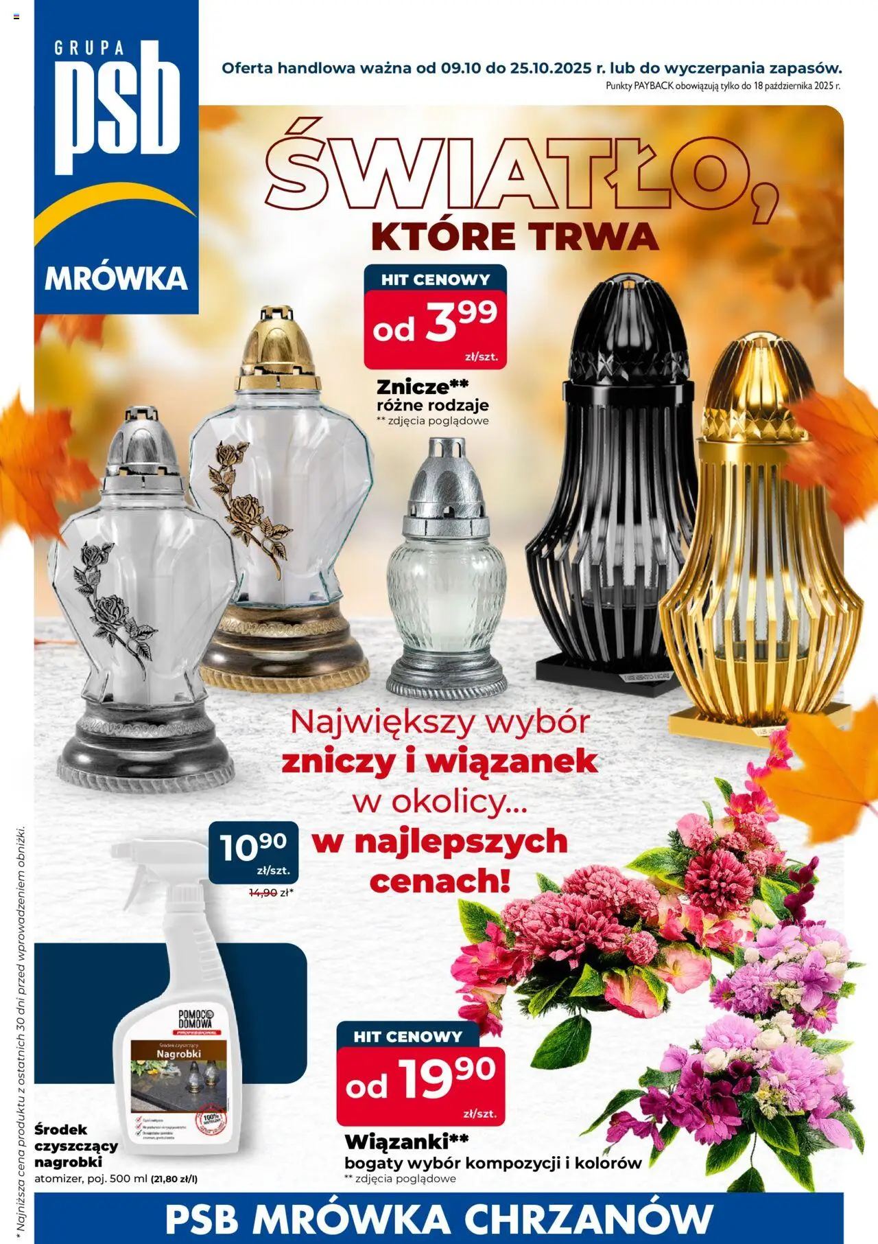 Mrówka Gazetka - Chrzanów od 09.10.2025 | Strona: 1 | Produkty: Znicze