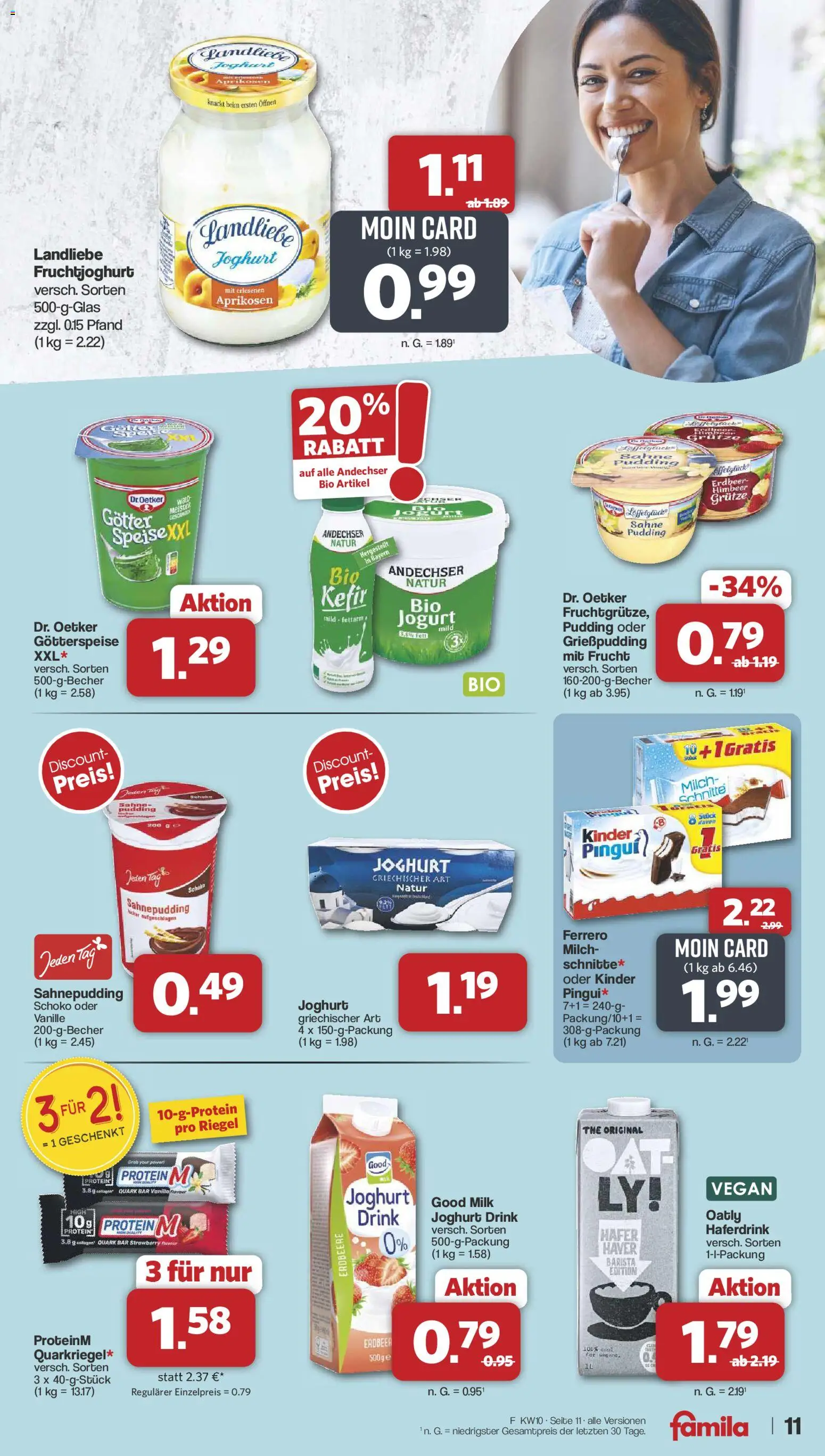 Famila Nordwest Prospekt 	 – gültig ab 02.03.2026 | Seite: 11 | Produkte: Kefir, Milch, Oatly, Sahne