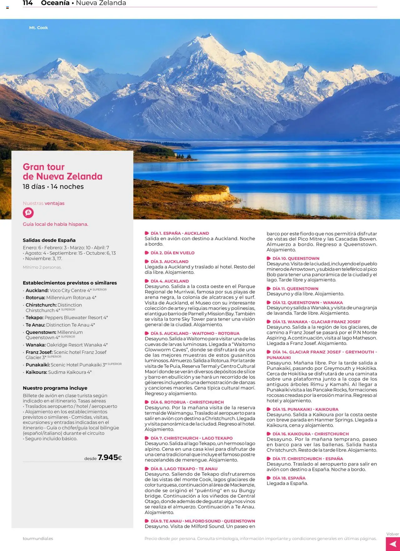 Viajes El Corte Inglés Asia y Oceanía │ válido desde el 01.01.2025 | Página: 114 | Productos: Colonia, General, Kiwi, Té