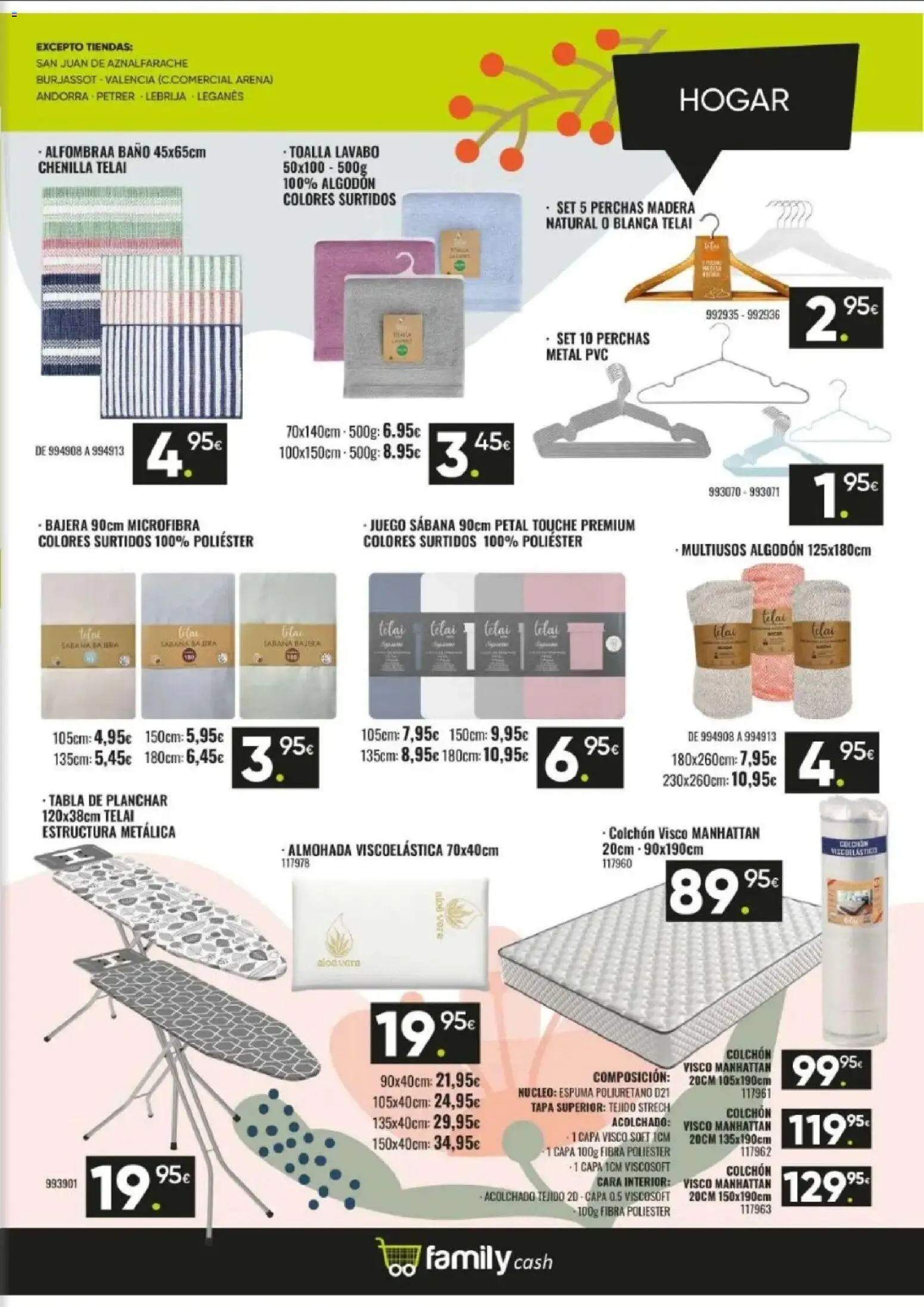Family Cash folleto │ válido desde el 06.04.2026 | Página: 15 | Productos: Tabla de planchar, Almohada, Lavabo, Baño