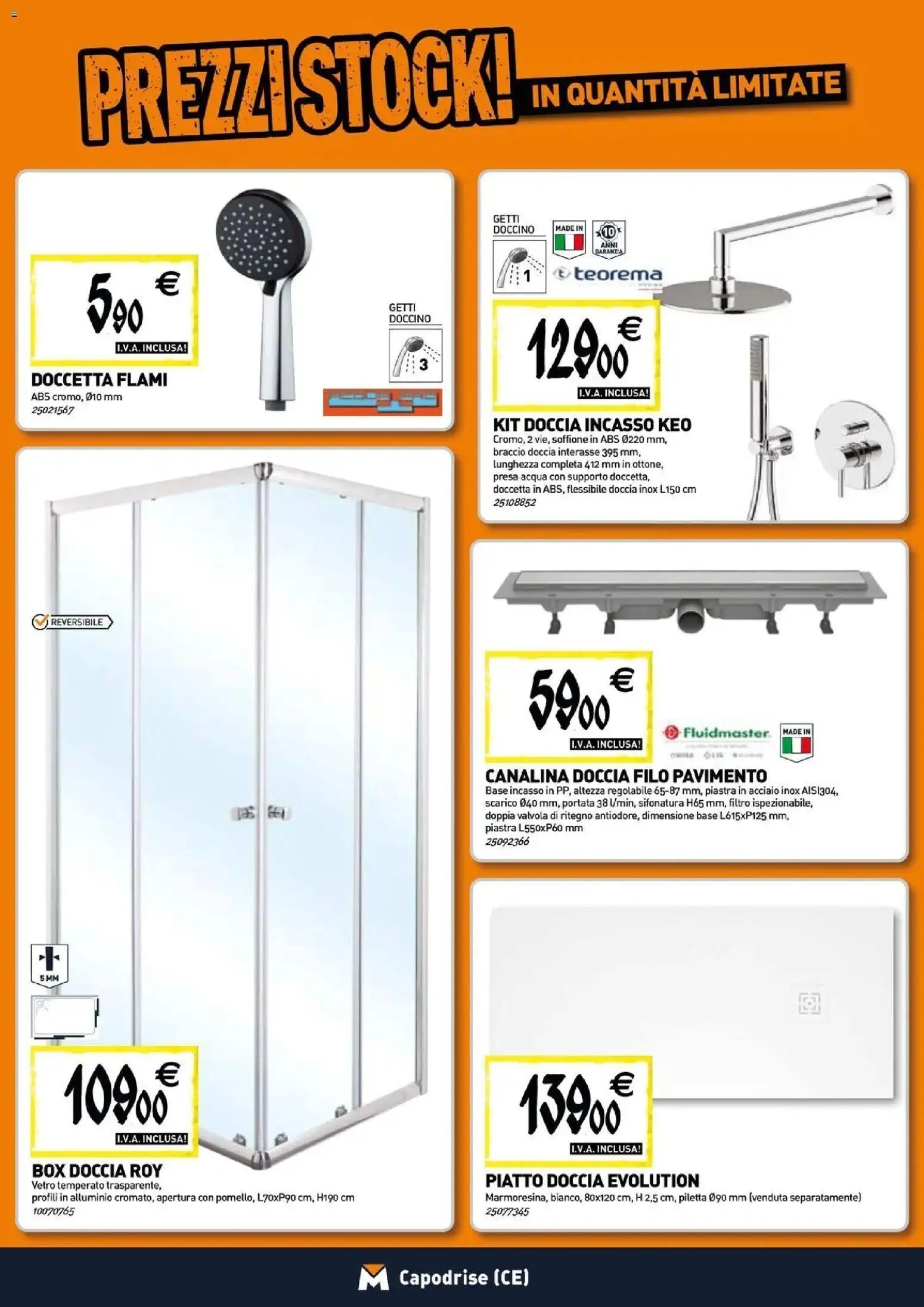 Volantino TECNOMAT del 12.03.2026 | Pagina: 2 | Prodotti: Pavimento, Acqua, Piatto, Doccia