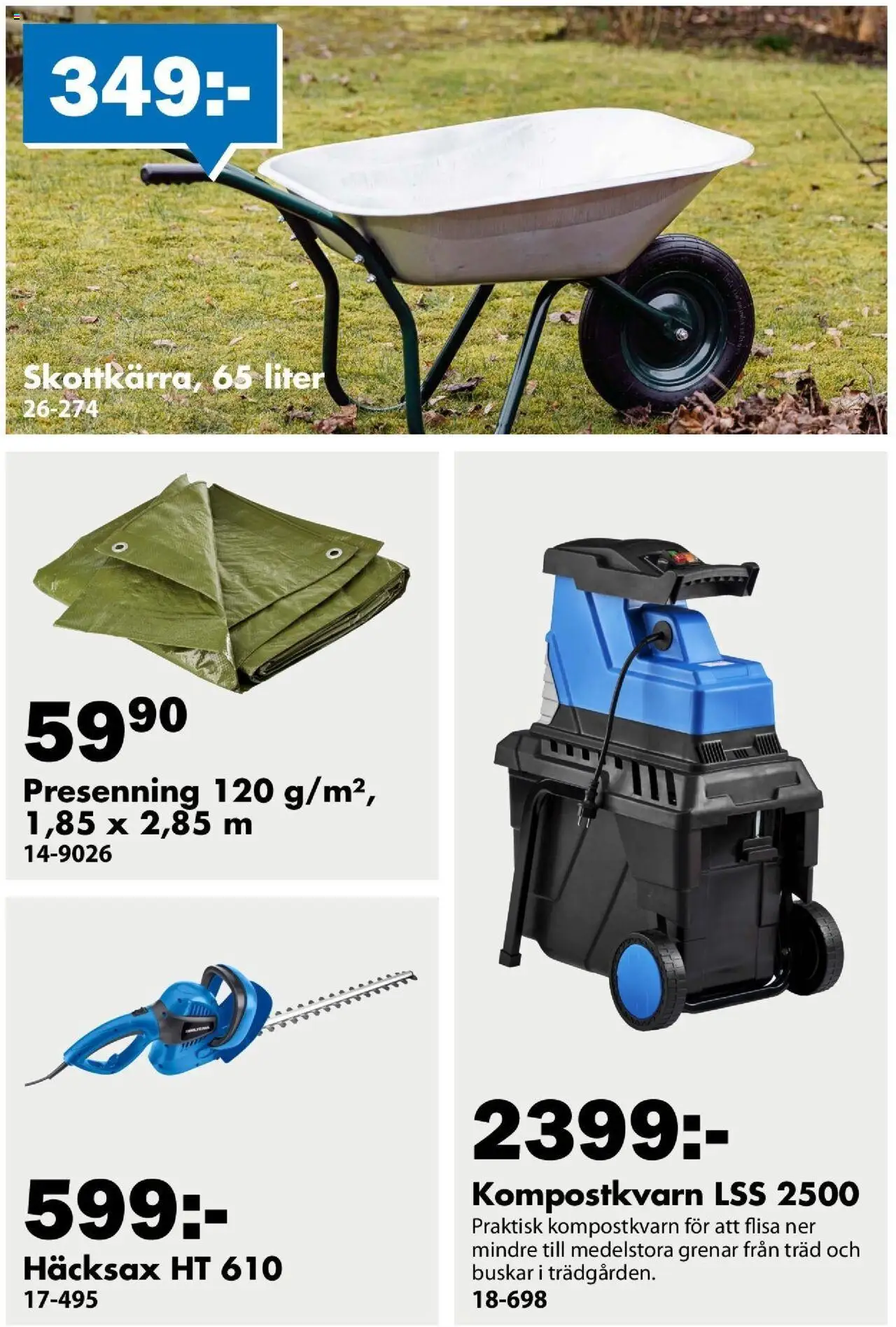 Biltema reklamblad aktuell från 01.09.2025 | Sida: 17 | Produkter: Häcksax