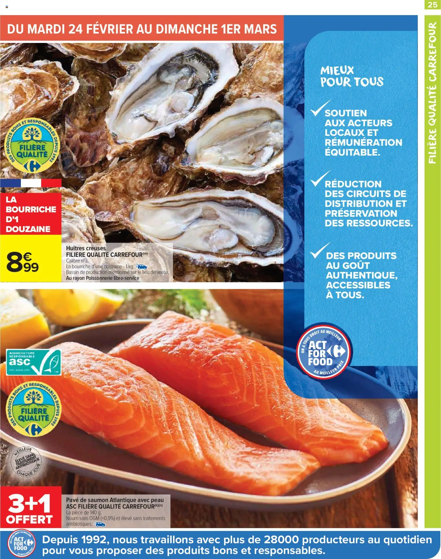 {H1} | Page: 27 | Produits: Pavé de saumon, Huitres creuses, Poissonnerie, Saumon
