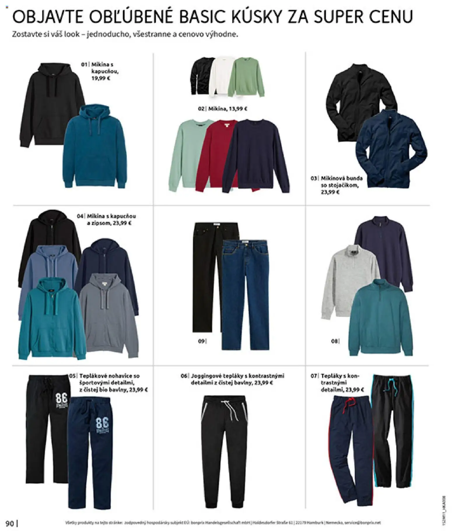 Nové Bonprix akcie – leták je platný od 16.12.2025 | Strana: 92 | Produkty: Mikina, Bunda, Nohavice