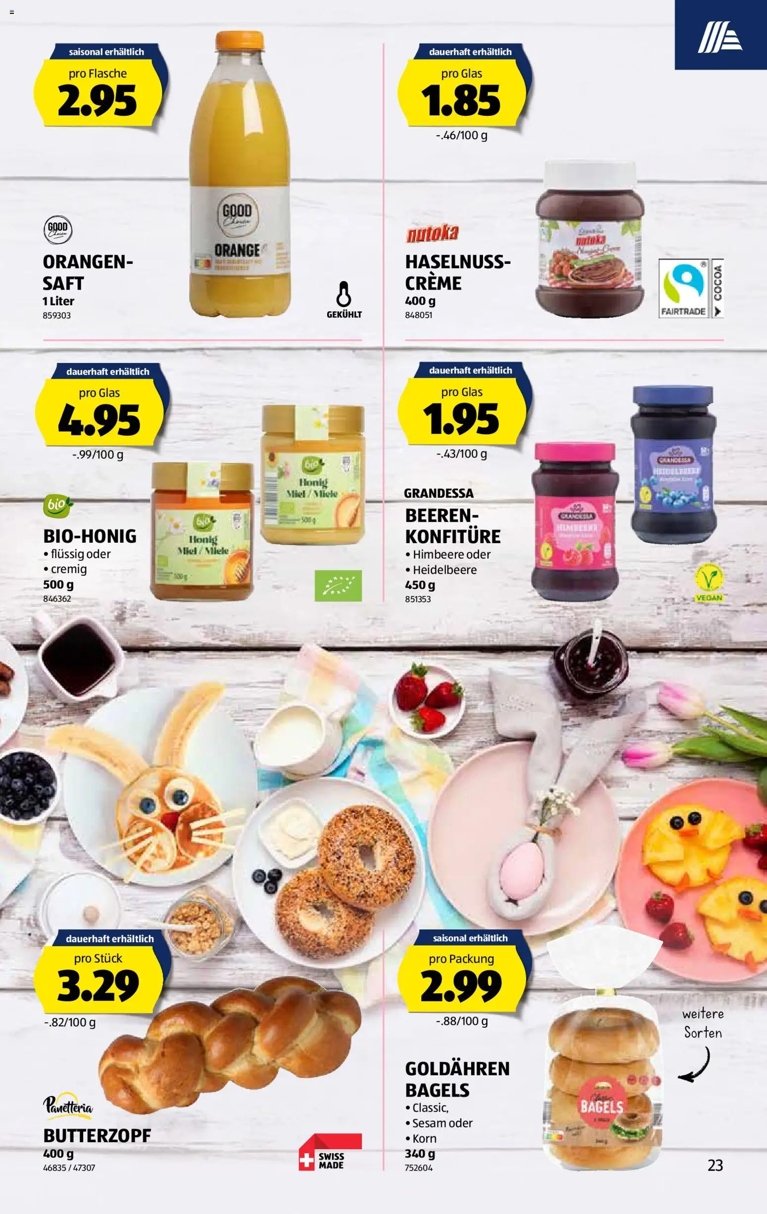 Aldi aktionen – gültig ab 26.03.2026 | Seite: 24 | Produkte: Saft, Orangen, Himbeere, Creme
