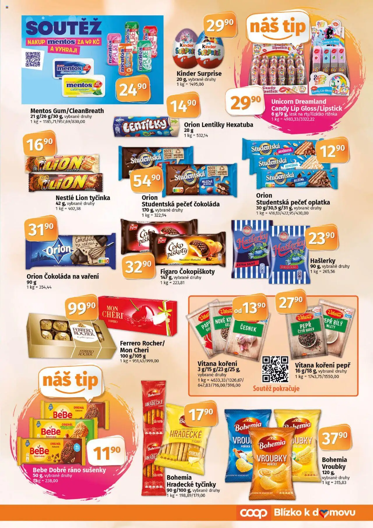 Coop leták - Tuty od 24.09.2025 | Strana: 5 | Produkty: Hradecké tyčinky, Hořčice, Kakao, Kinder