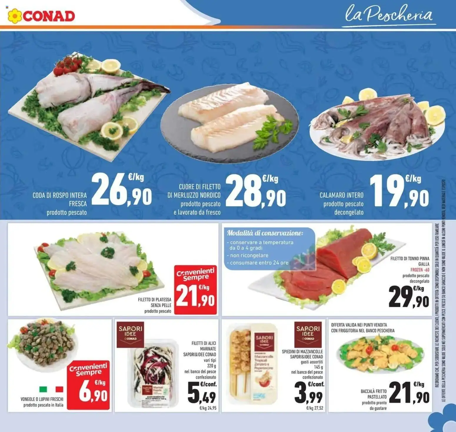 Volantino Conad del 25.02.2026 | Pagina: 15 | Prodotti: Vongole, Mazzancolle, Peperoncino, Alici