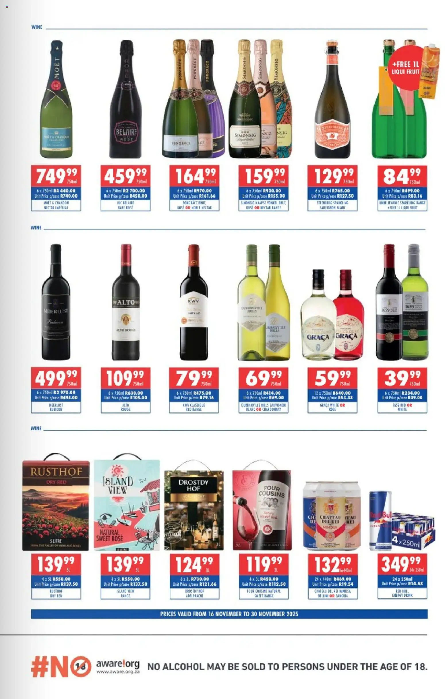 New Ultra Liquors catalogue – valid from 16.11.2025 | Page: 4 | Products: Wine, Fruit