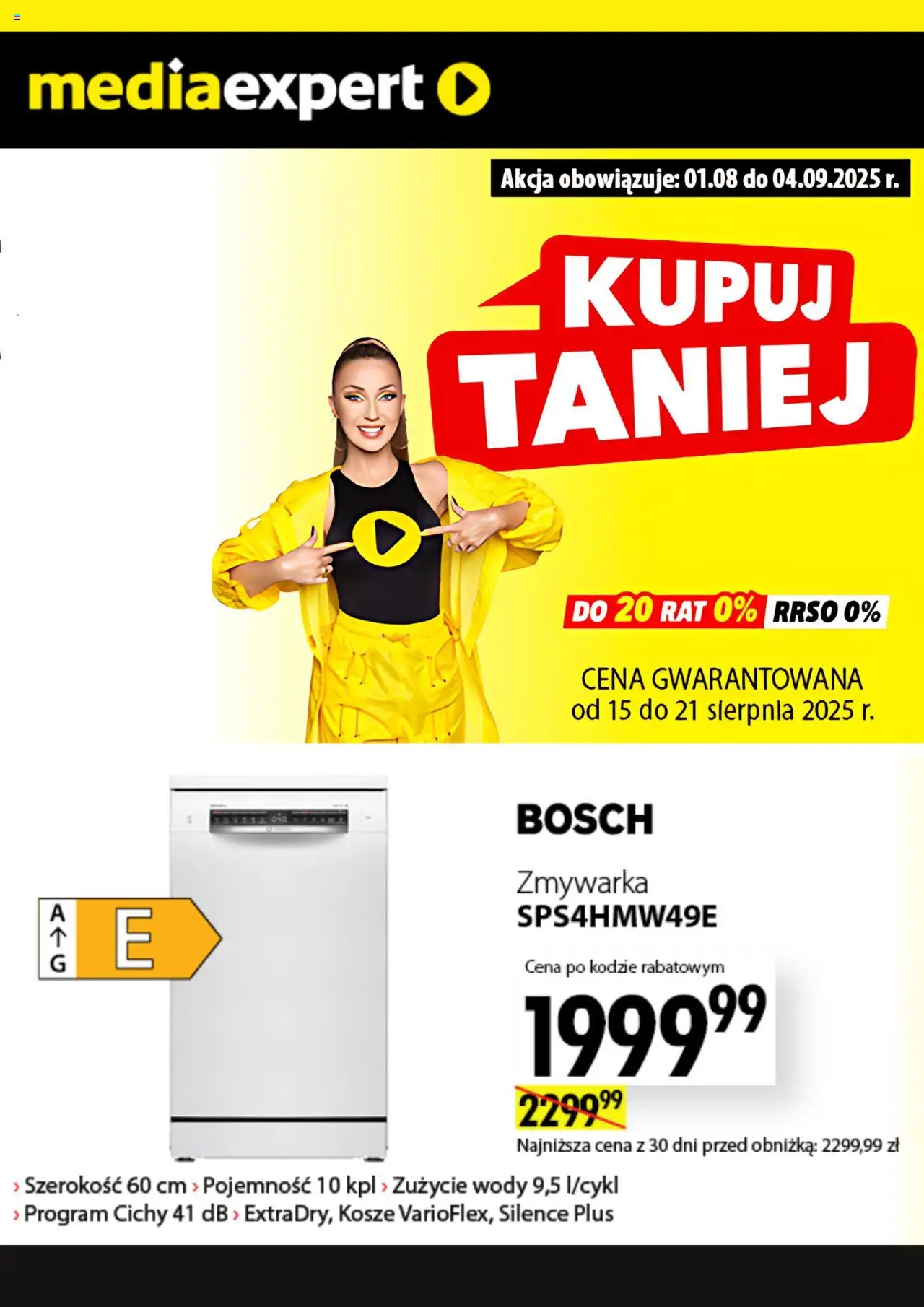 Mediaexpert promocje od 15.08.2025 | Strona: 5 | Produkty: Zmywarka