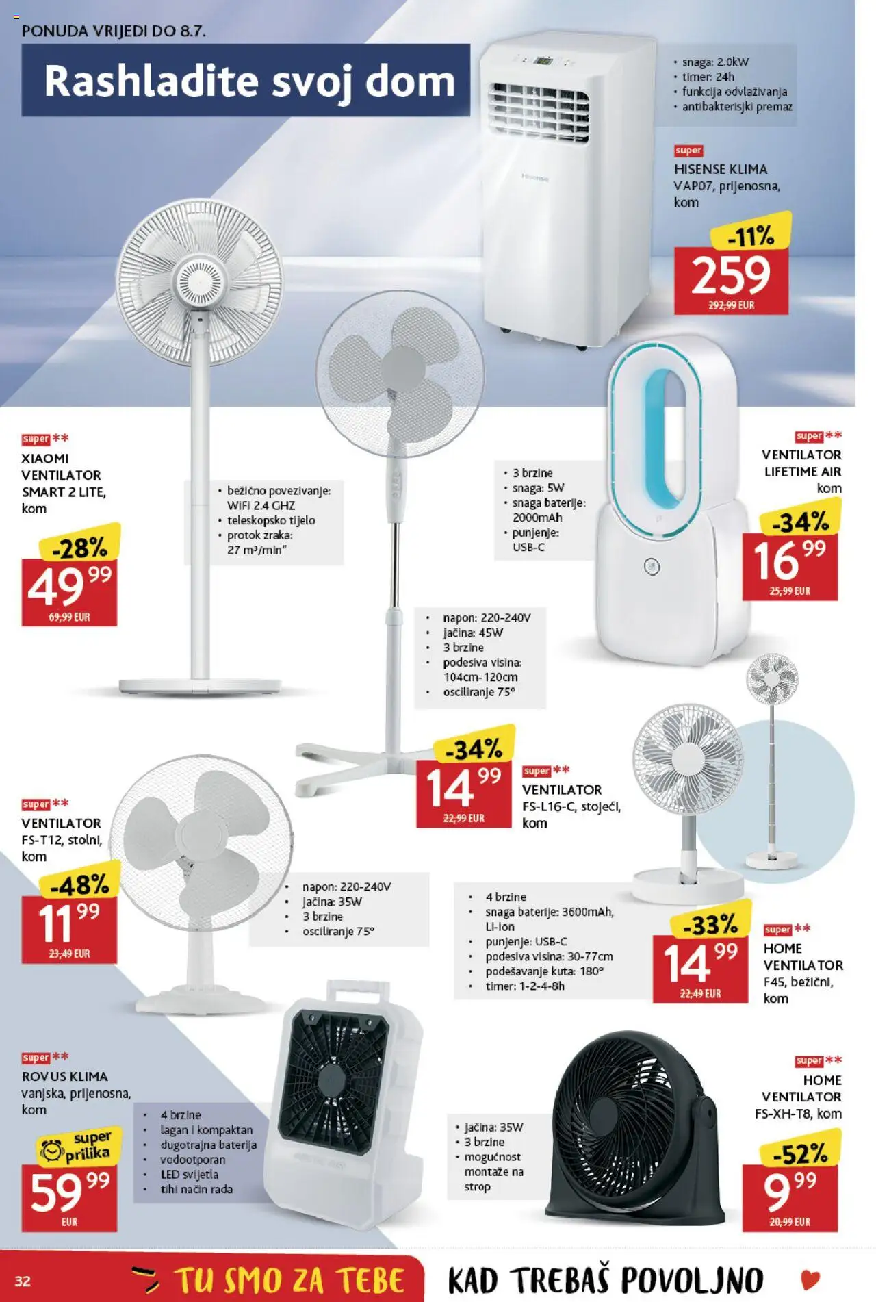 Konzum katalog | vrijedi od 25.06.2025 | Stranica: 32 | Proizvodi: Ventilator, Baterija, Klima, Baterije