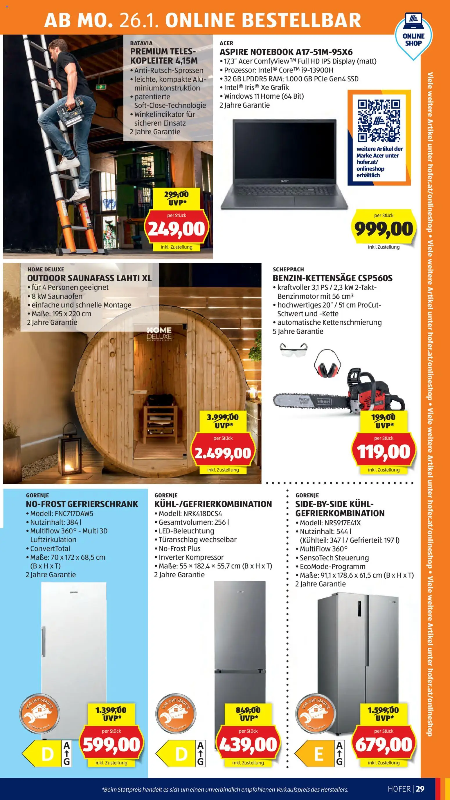 Hofer AT akciós ujság - amely érvényes a következő dátumtól: 23.01.2026 | Oldal: 33 | Termékek: SSD