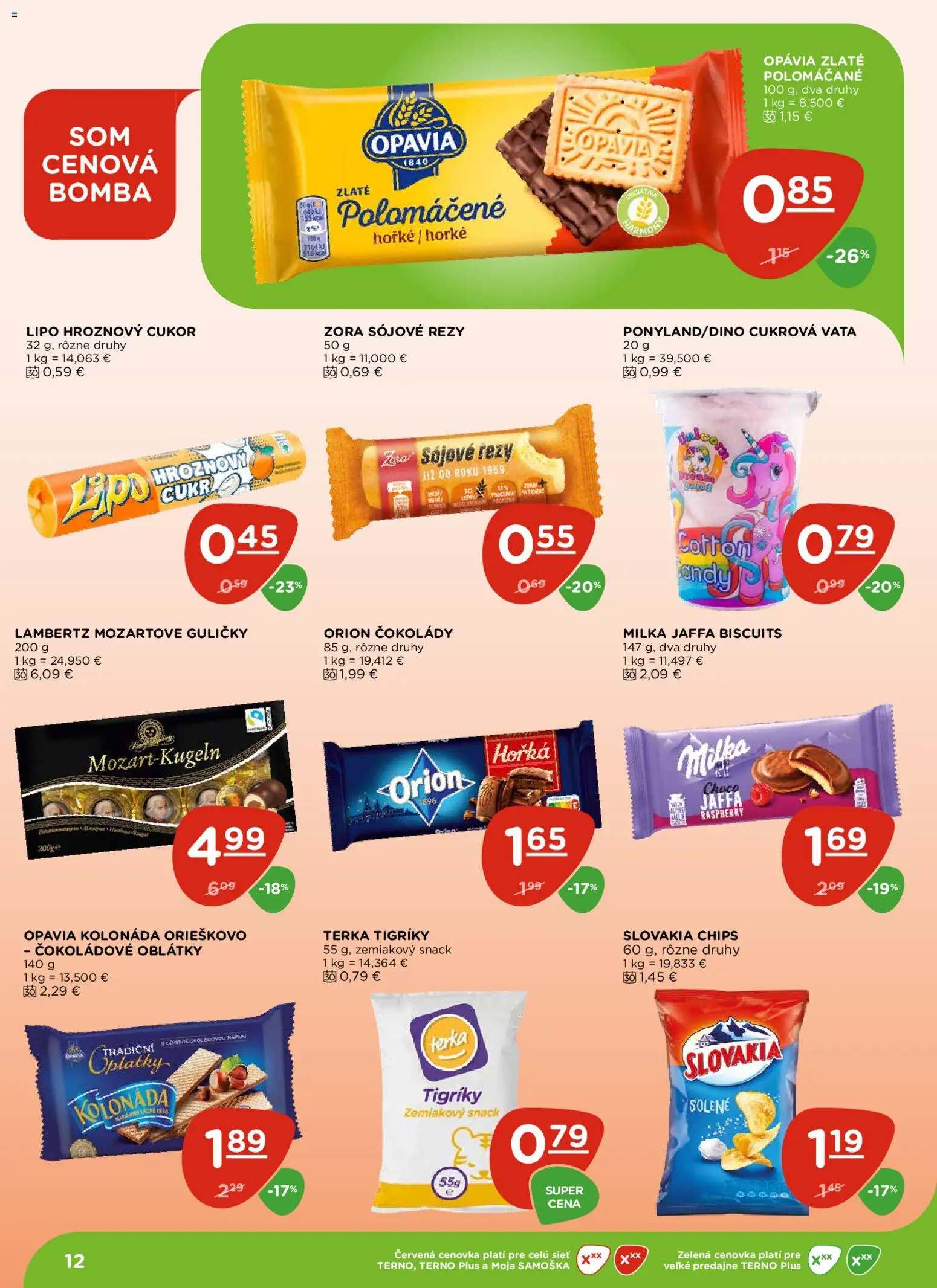 Nové Terno akcie – leták je platný od 23.10.2025 | Strana: 12 | Produkty: Cukor, Milka