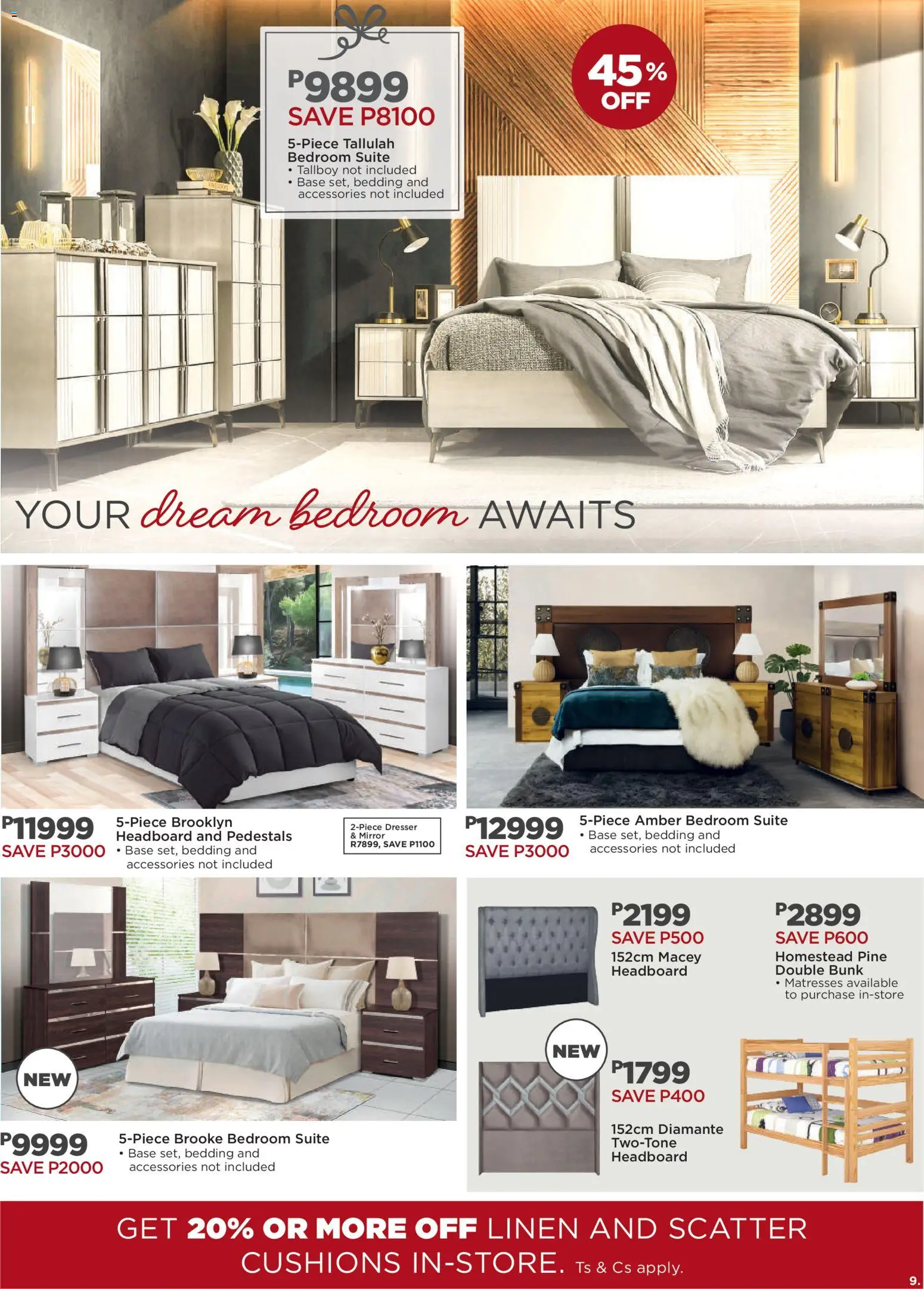 New House and Home catalogue – valid from 20.10.2025 | Page: 9 | Products: Headboard, Mirror, Double bunk