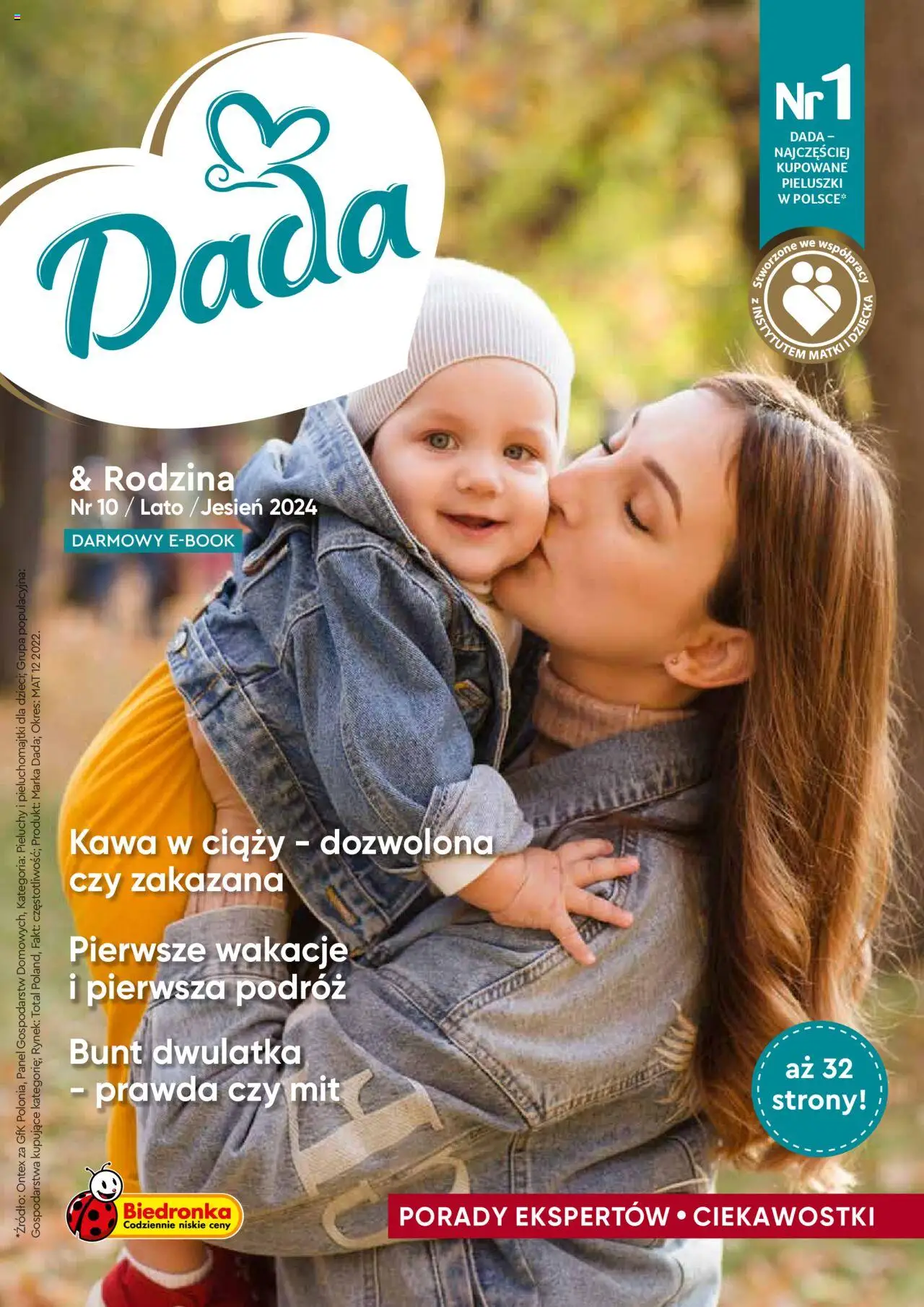 Biedronka gazetka - Dada & Rodzina Nr 10 od 12.09.2024 | Strona: 1 | Produkty: Pieluchomajtki, Kawa