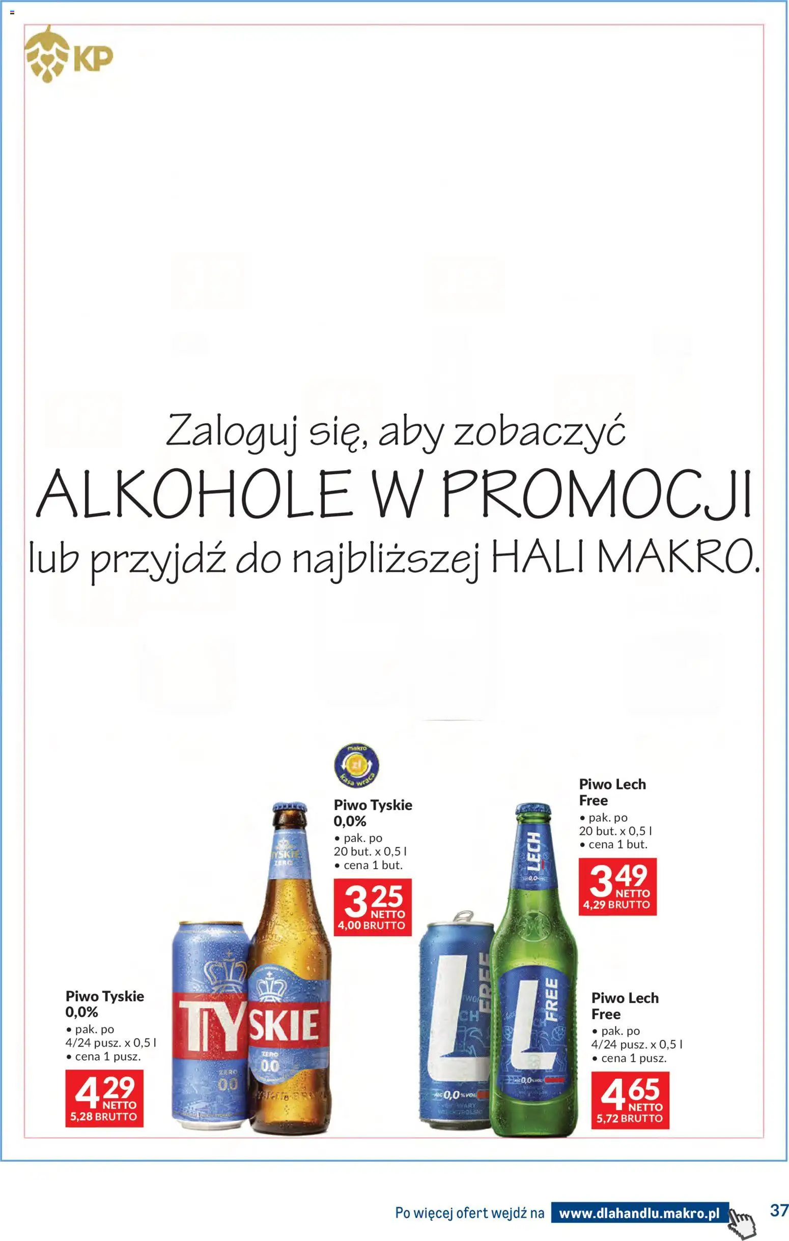 Makro gazetka - Dystrybucja do sklepów od 28.04.2026 | Strona: 37 | Produkty: Tyskie, Piwo