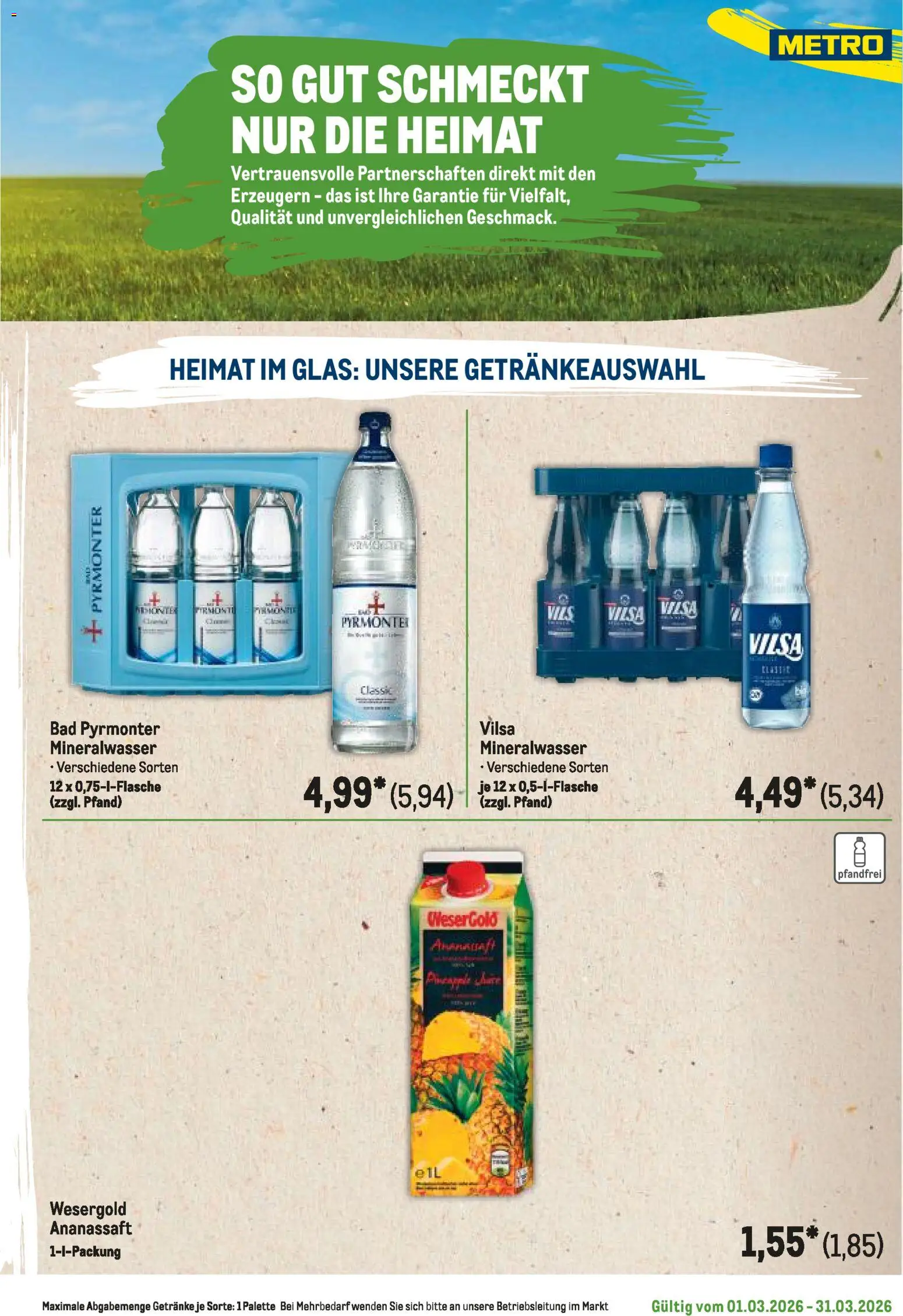 Metro Regionaler Flyer – gültig ab 01.03.2026 | Seite: 19 | Produkte: Bad, Mineralwasser