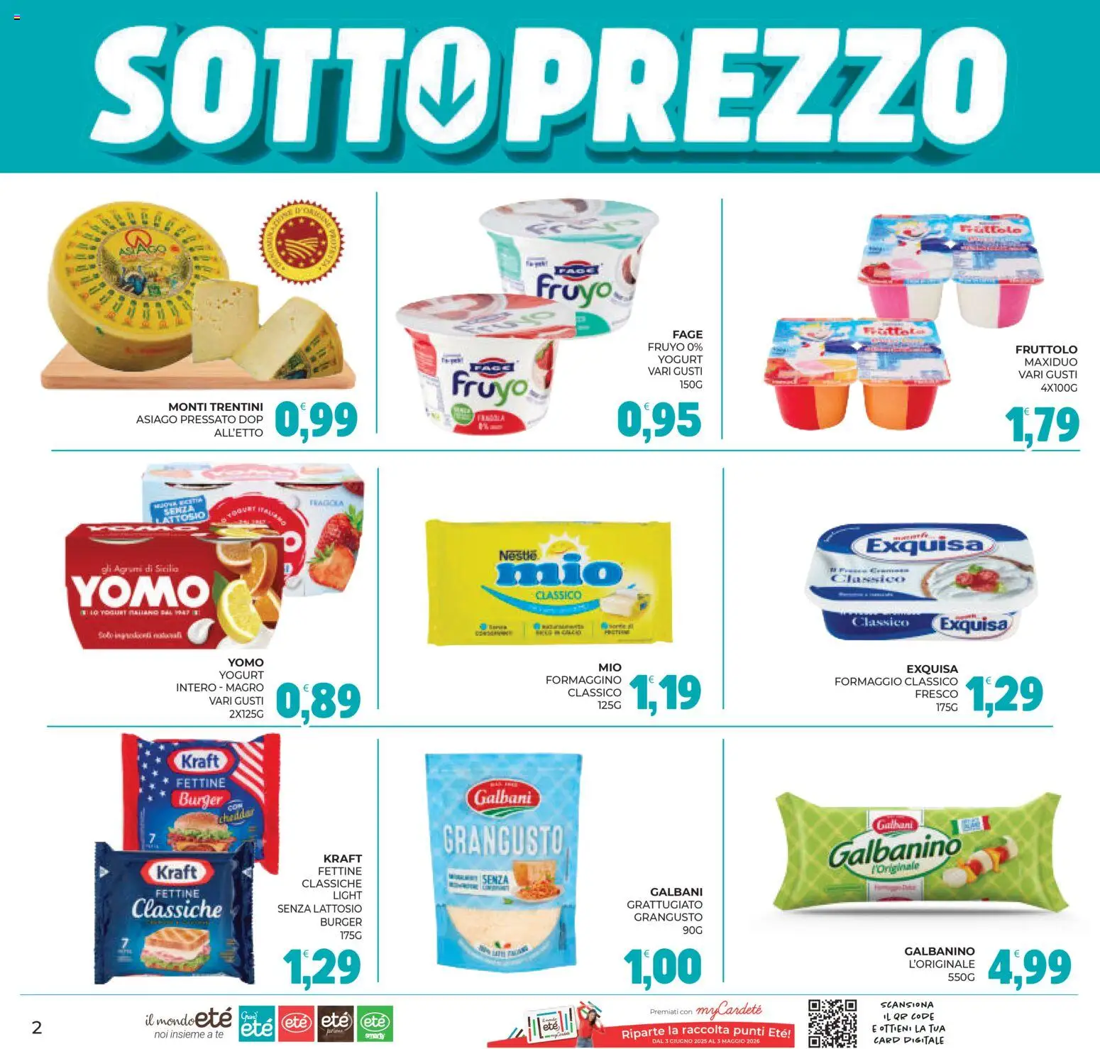 Volantino Eté del 17.04.2026 | Pagina: 2 | Prodotti: Yogurt, Tè, Formaggio