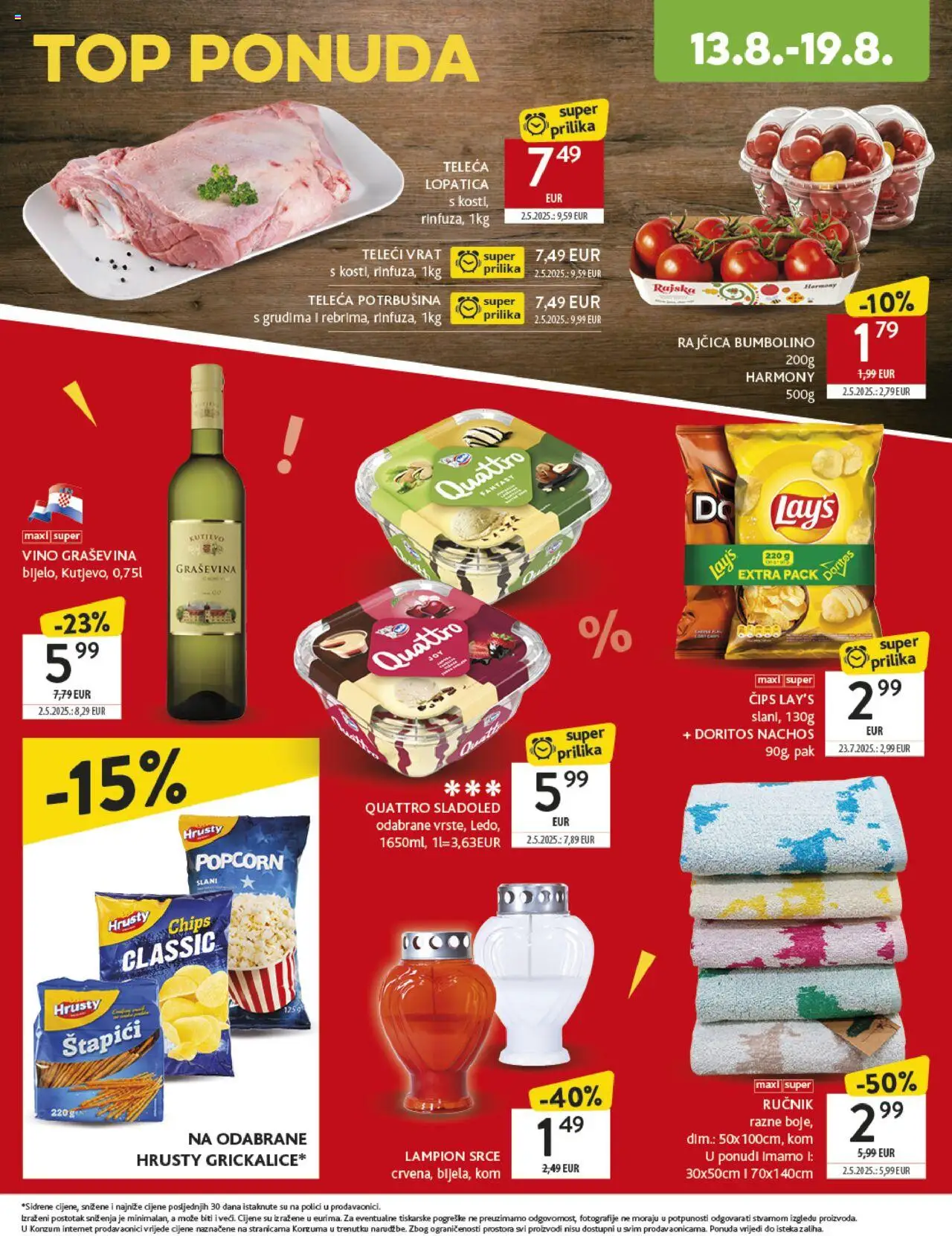 Konzum HR akciós ujság - amely érvényes a következő dátumtól: 13.08.2025 | Oldal: 37 | Termékek: Chips, Popcorn