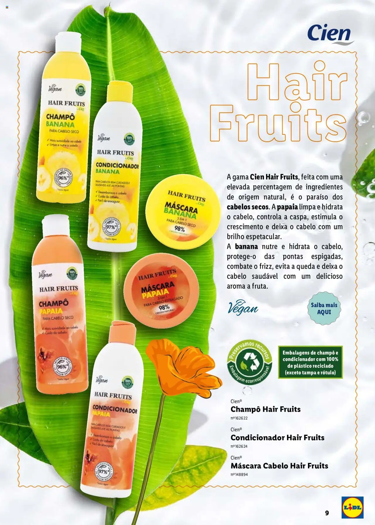 Lidl Cien - Beleza Inteligente │ válido de 26.02.2024 | Página: 9 | Produtos: Banana, Condicionador