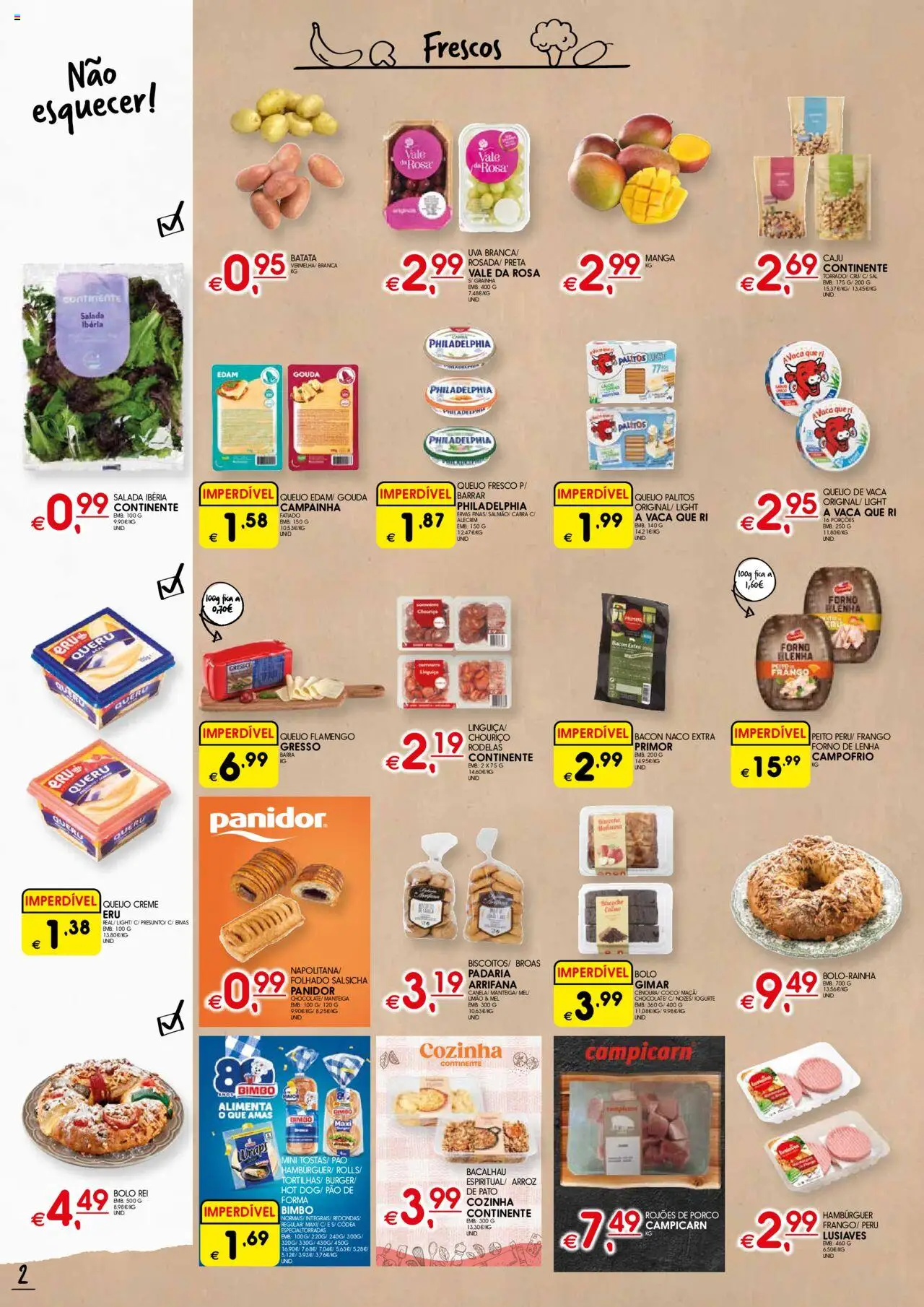 Meu Super folheto │ válido de 09.10.2025 | Página: 2 | Produtos: Queijo creme, Frango, Mel, Salada