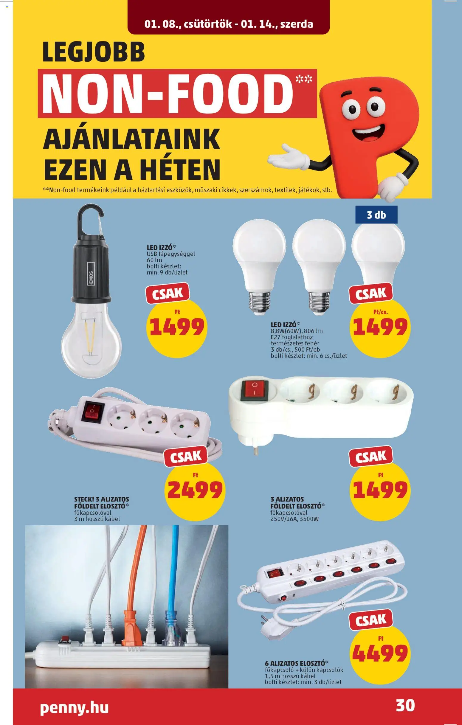 PENNY akciós ujság - amely érvényes a következő dátumtól: 08.01.2026 | Oldal: 34 | Termékek: Kábel, USB